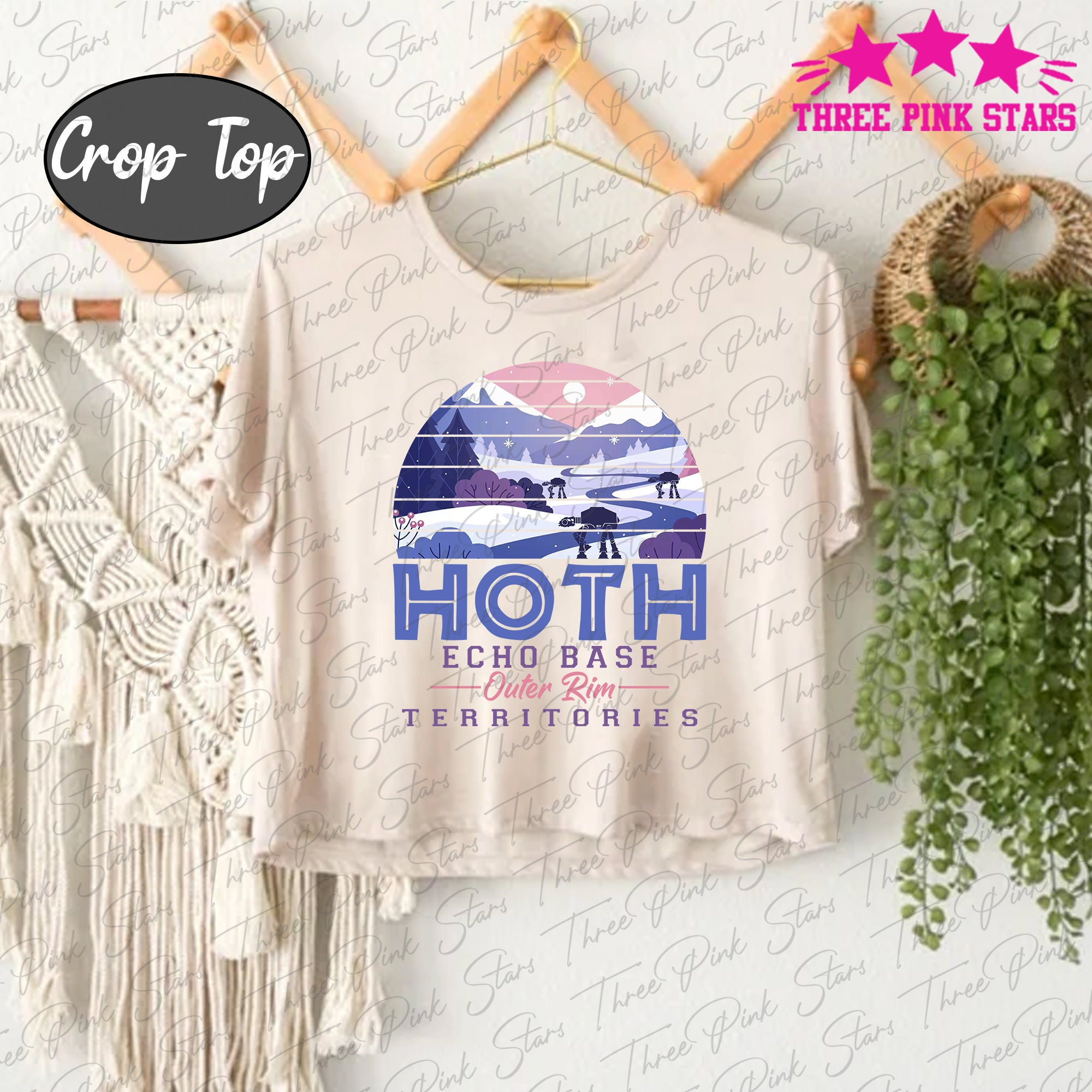 Star Wars Crop Top, Hoth National Park Crop Tee, Hoth Planet Tee E4927