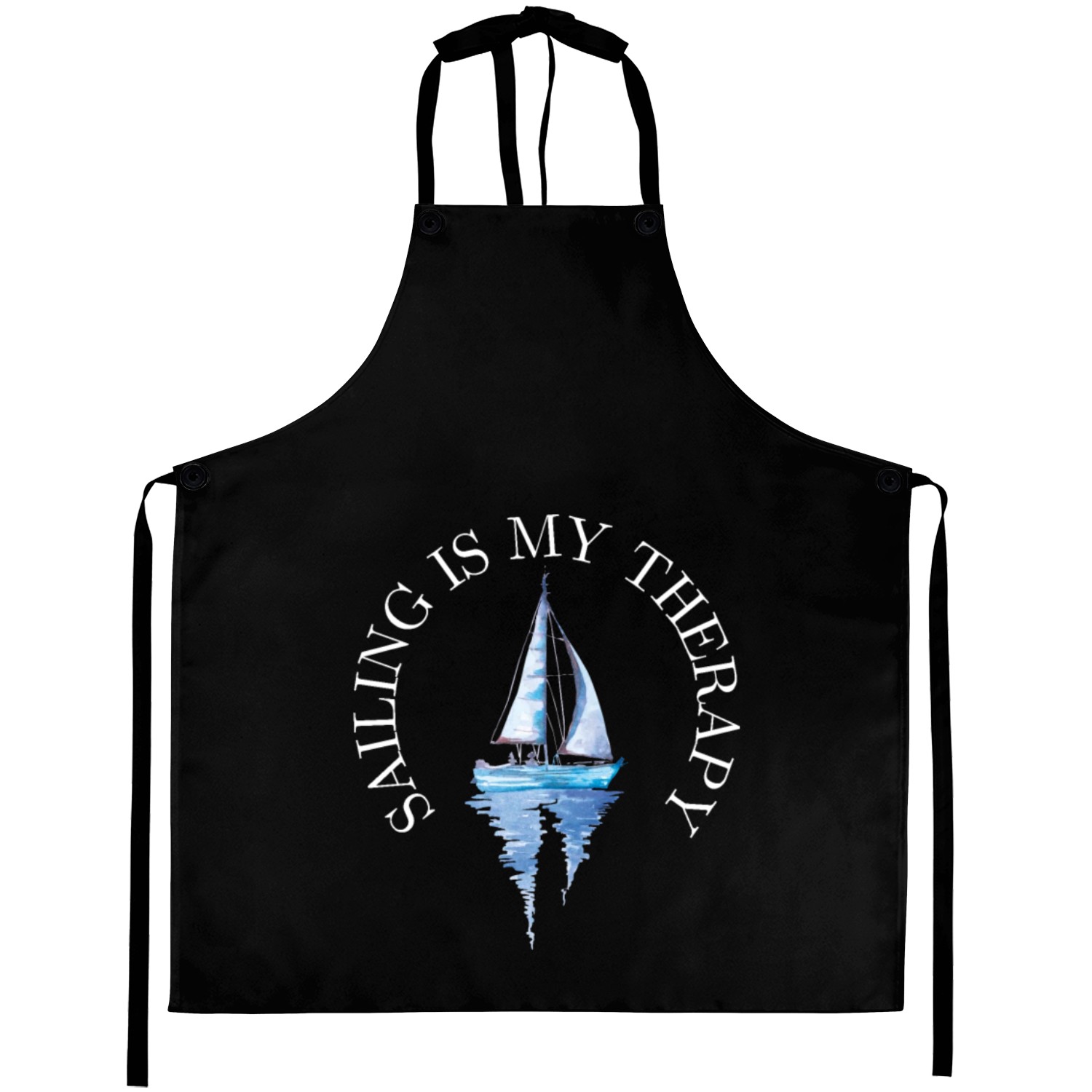 Sailing is my therapy - watercolor Aprons
