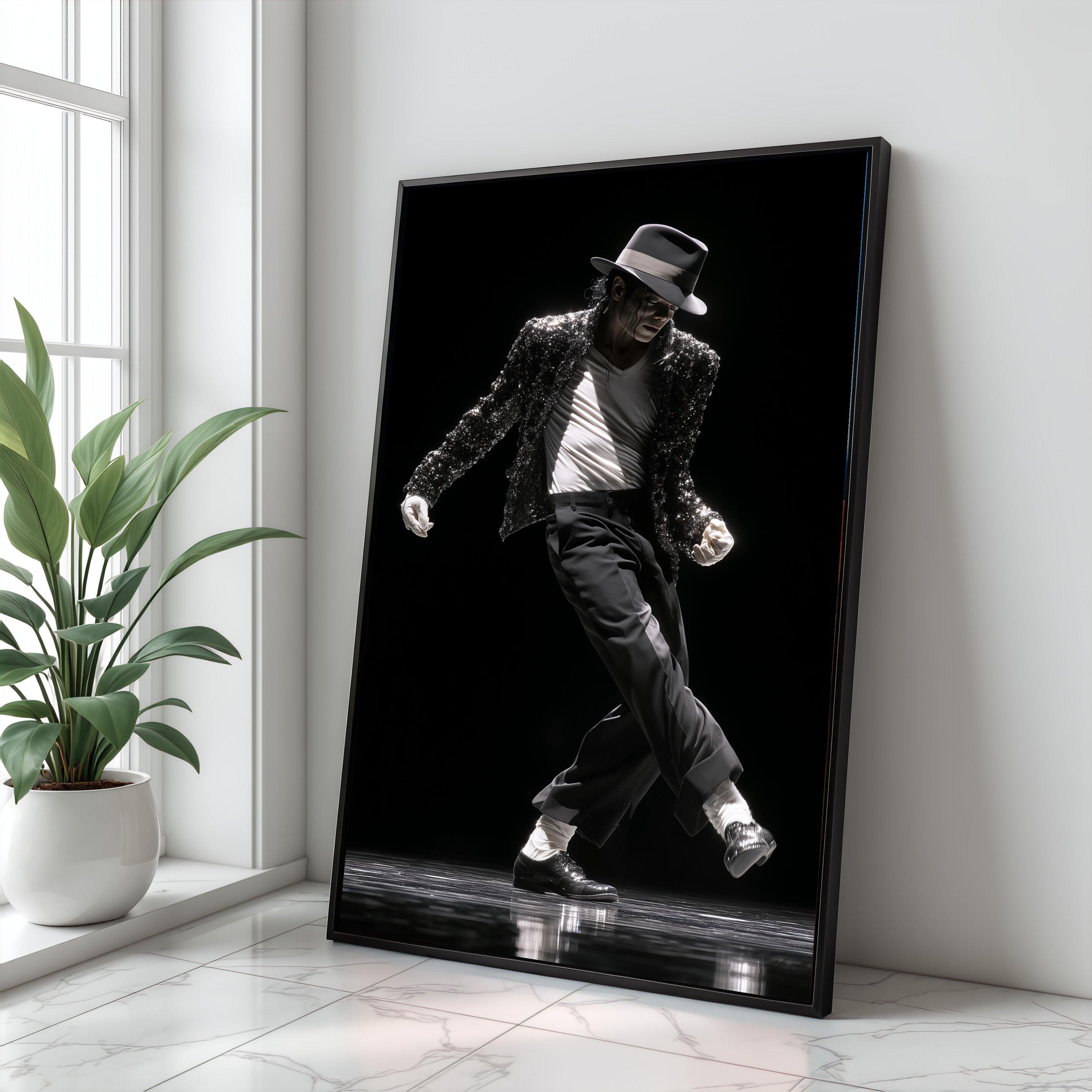 Michael Jackson Dance Pose Canvas Art - Retro Music Legend Print