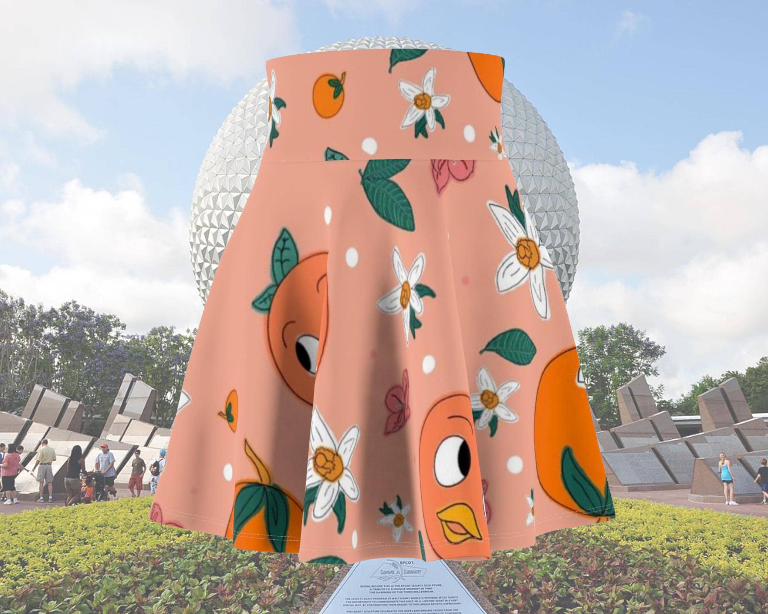Orange Bird Running Skirt
