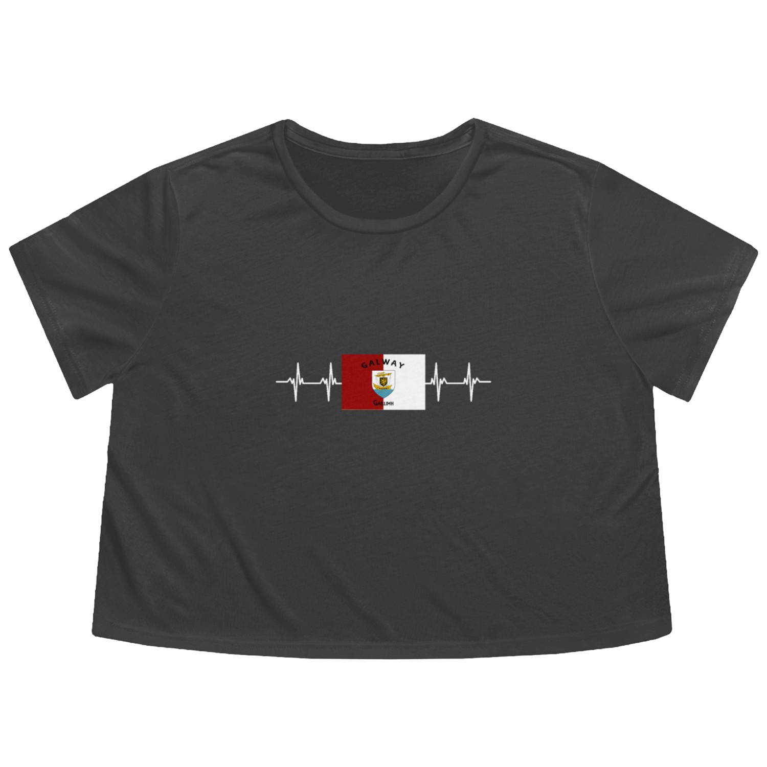 Irish Ireland Galway Flag Flowy Cropped Tees