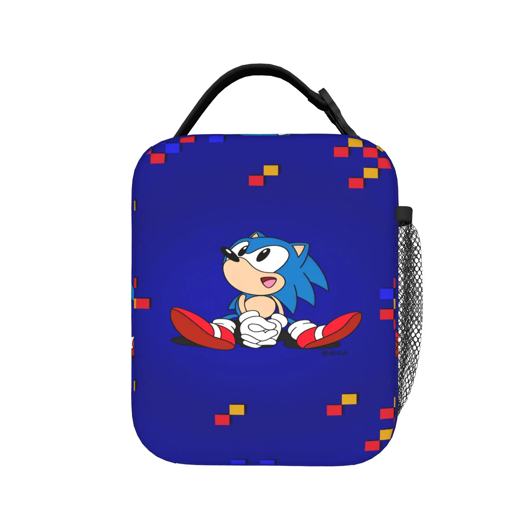Sonices Cartoon Game Lunch Bag Vintage Lunch Box For Men Travel Portable Insulated Cooler Bag Waterproof Thermal Tote Handbags