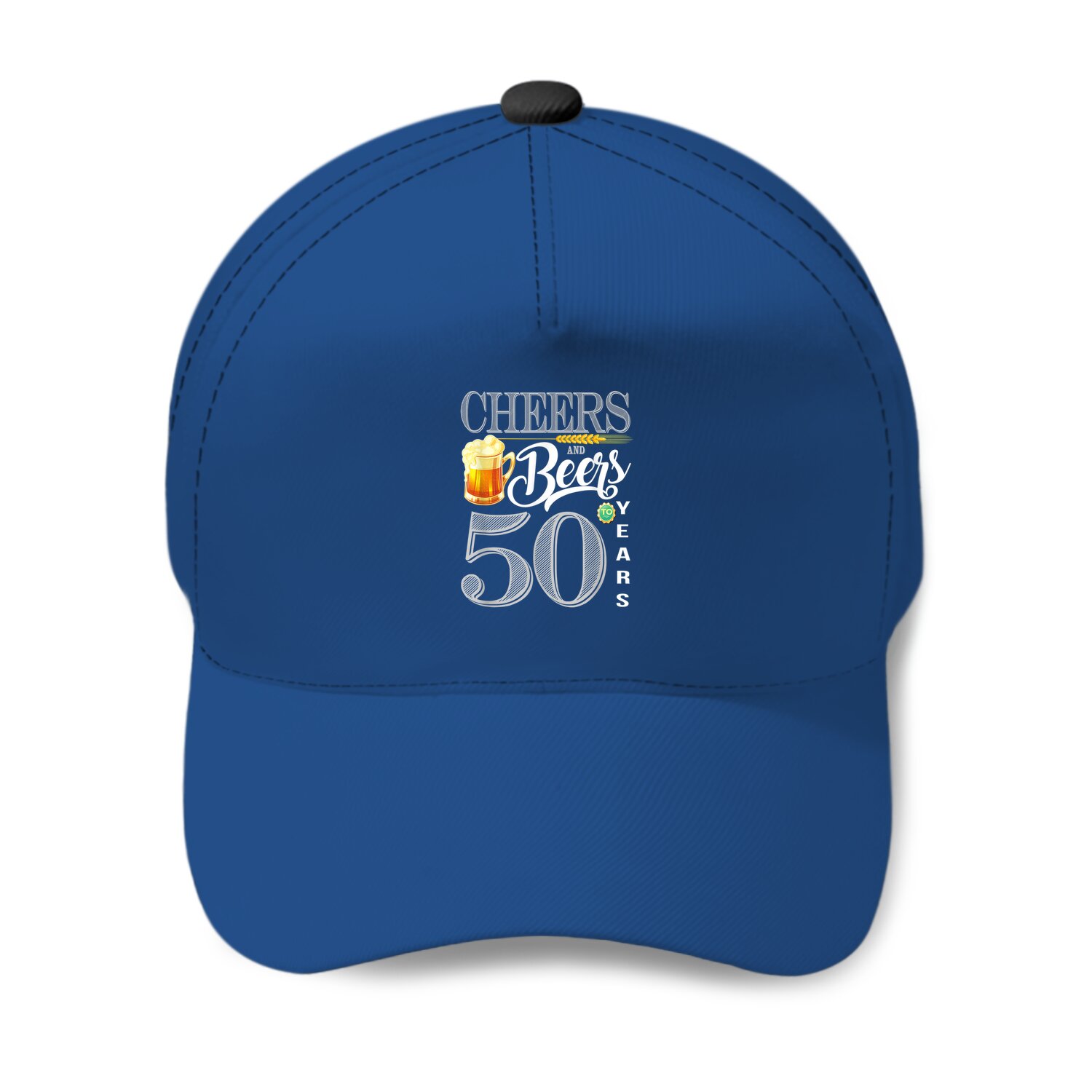 50th Birthday Baseball Cap Cheers And Beers To 50 Years Baseball Cap