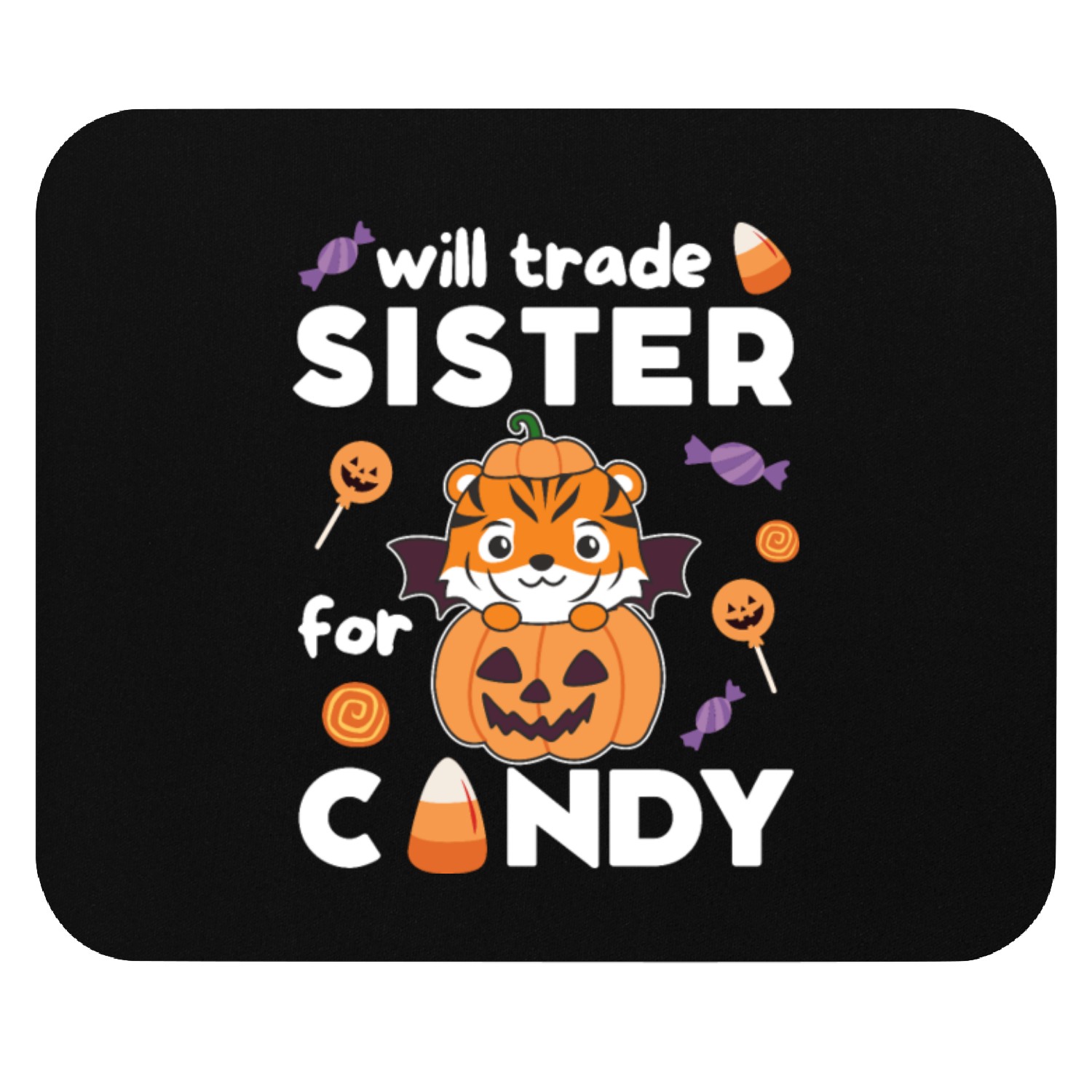 Tiger Halloween Trade Sister For Candy Mouse Pads