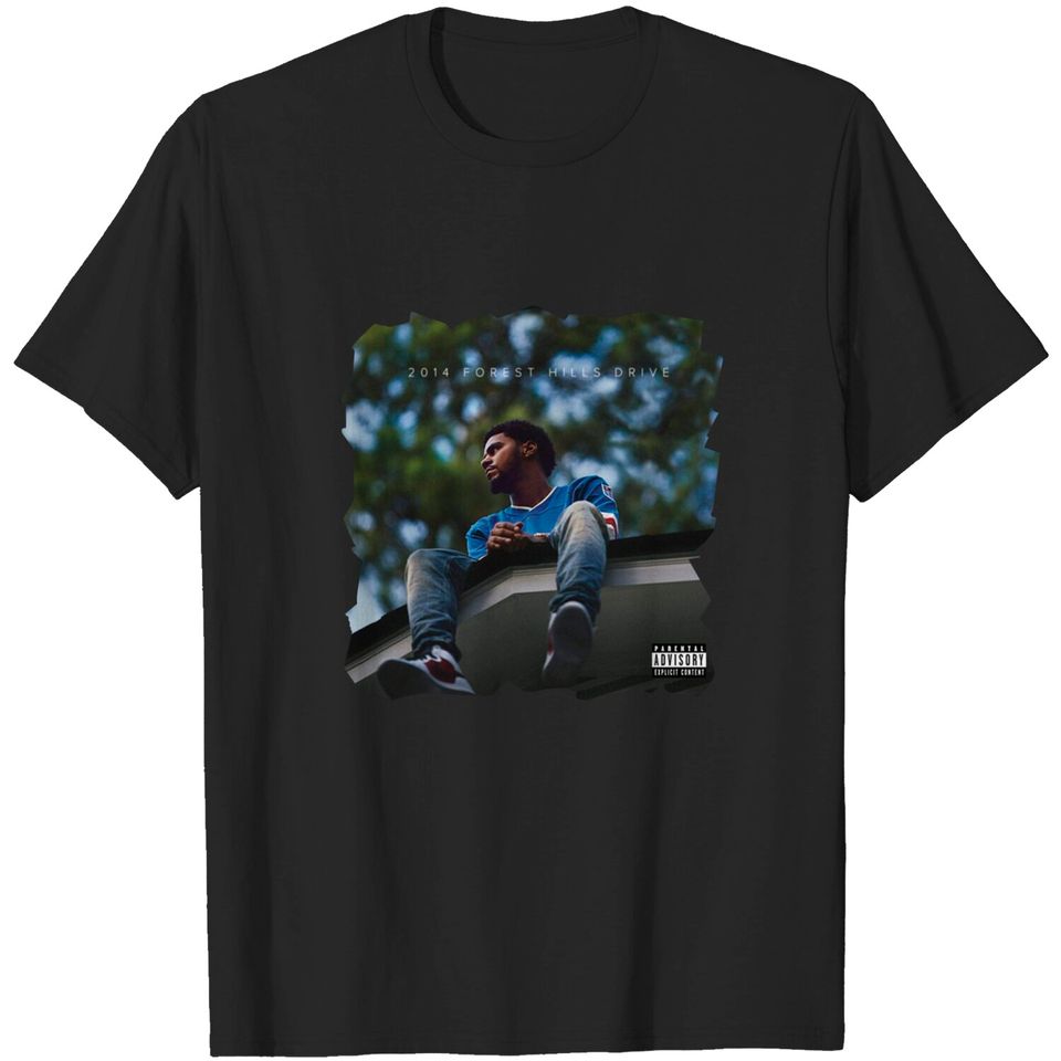 Vallowa Mens Inspired J Cole 2014 Forest Hills Drive Mens T-Shirt Black