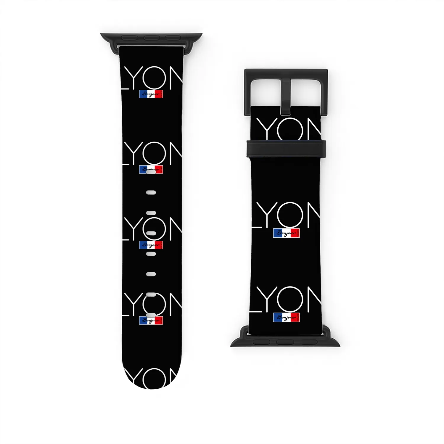 Lyon France Summer Py White Writing Watch Bands For Apple Watch