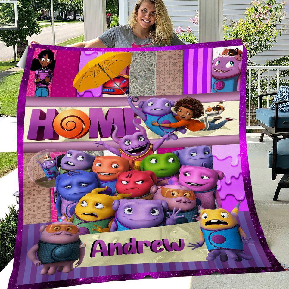 Personalized Boov Oh Birthday Blanket, Boov Oh Family Blanket, OH Home Movie Blanket, Family Matching Blanket, Birthday Gifts