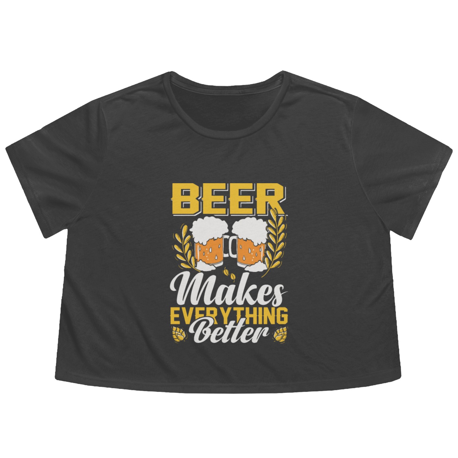 Beer Flowy Cropped Tees