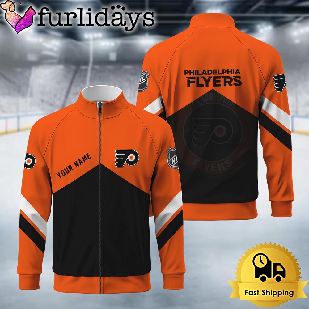 Philadelphia Flyers Logo Custom Standing Neck Zipper Jacket