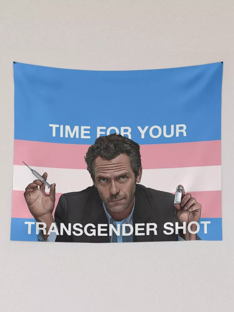 Dr. House Trans Flag Wall Hanging Tapestry, House Series