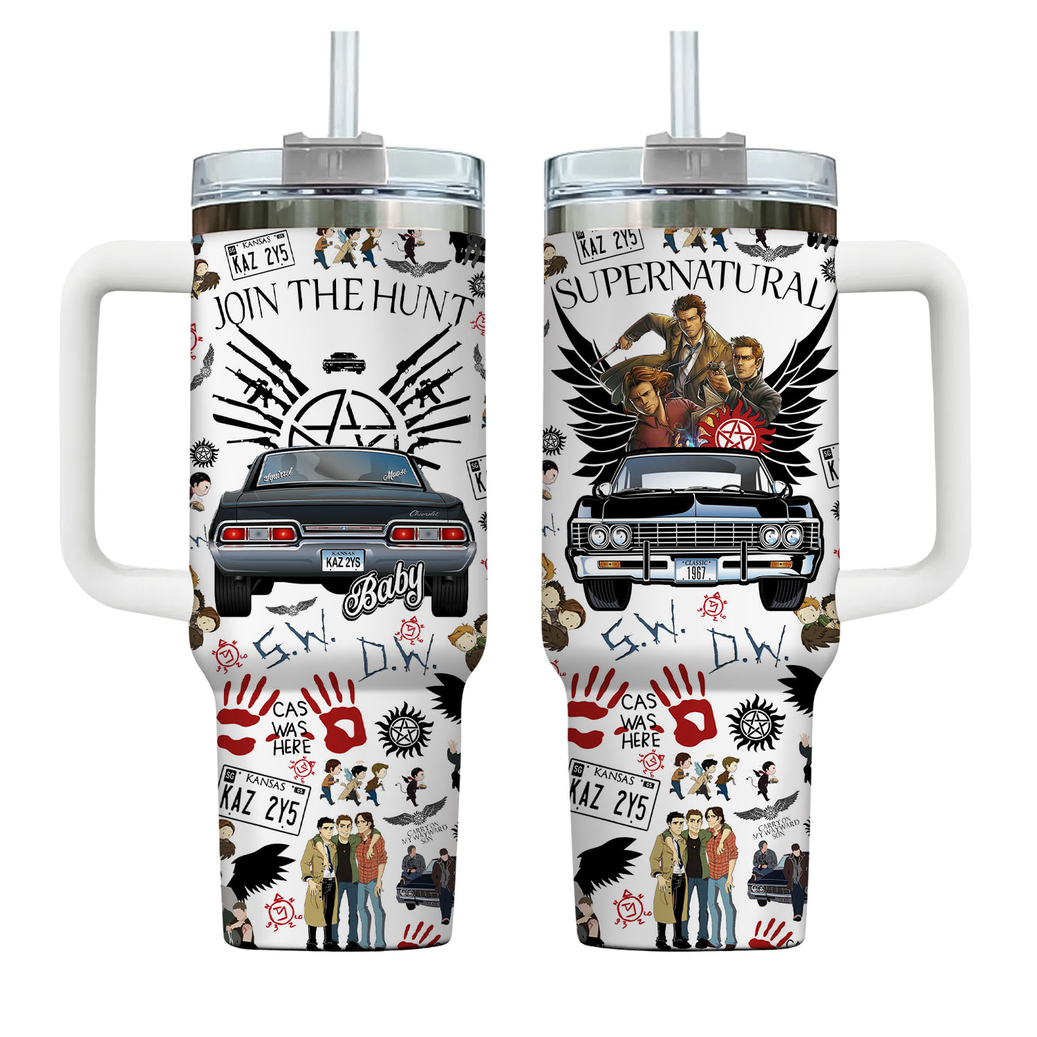 Supernatural 40oz Tumbler, Winchester Brother Tumbler Cup, Dean Winchester Tumbler, Sam Winchester Tumbler, Supernatural Series Gift