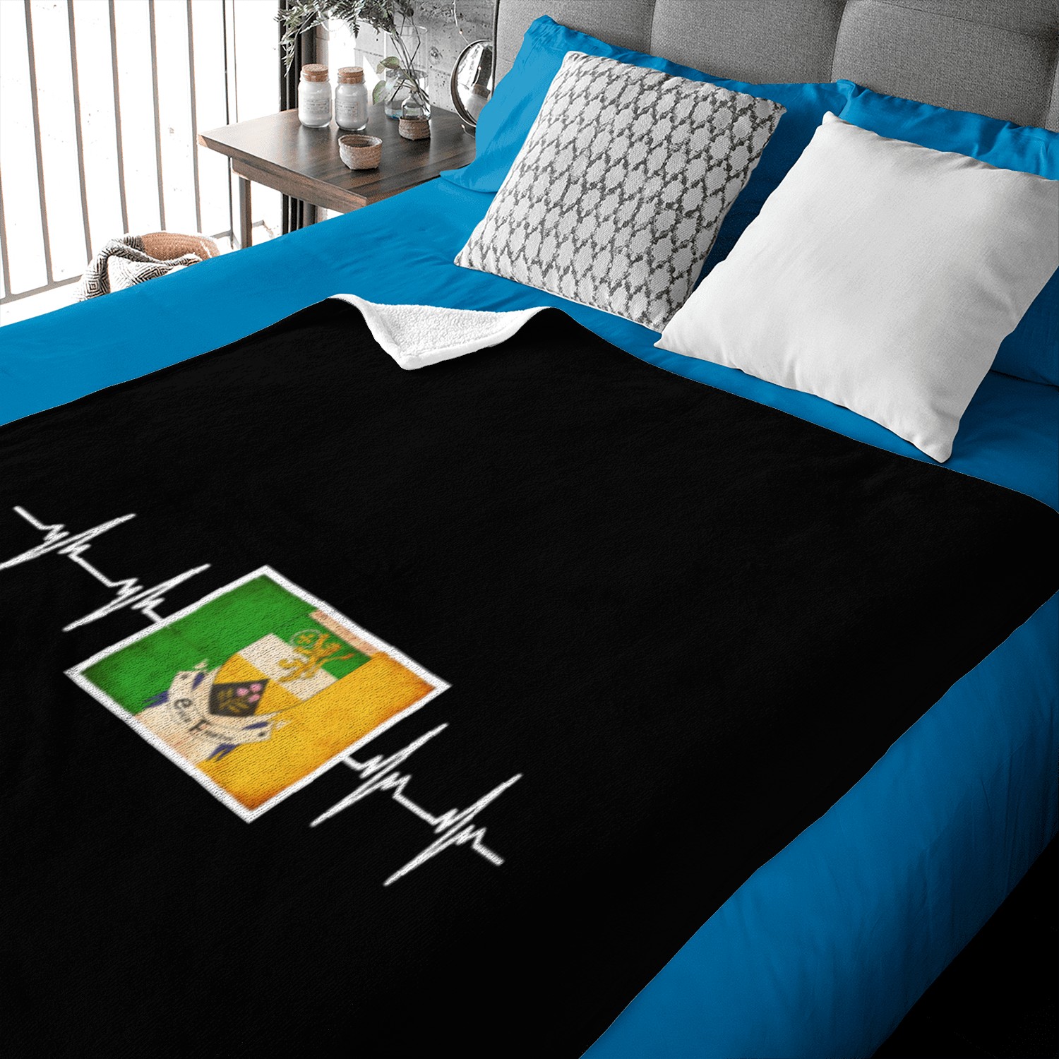 Irish Ireland Offaly Flag Baby Blankets
