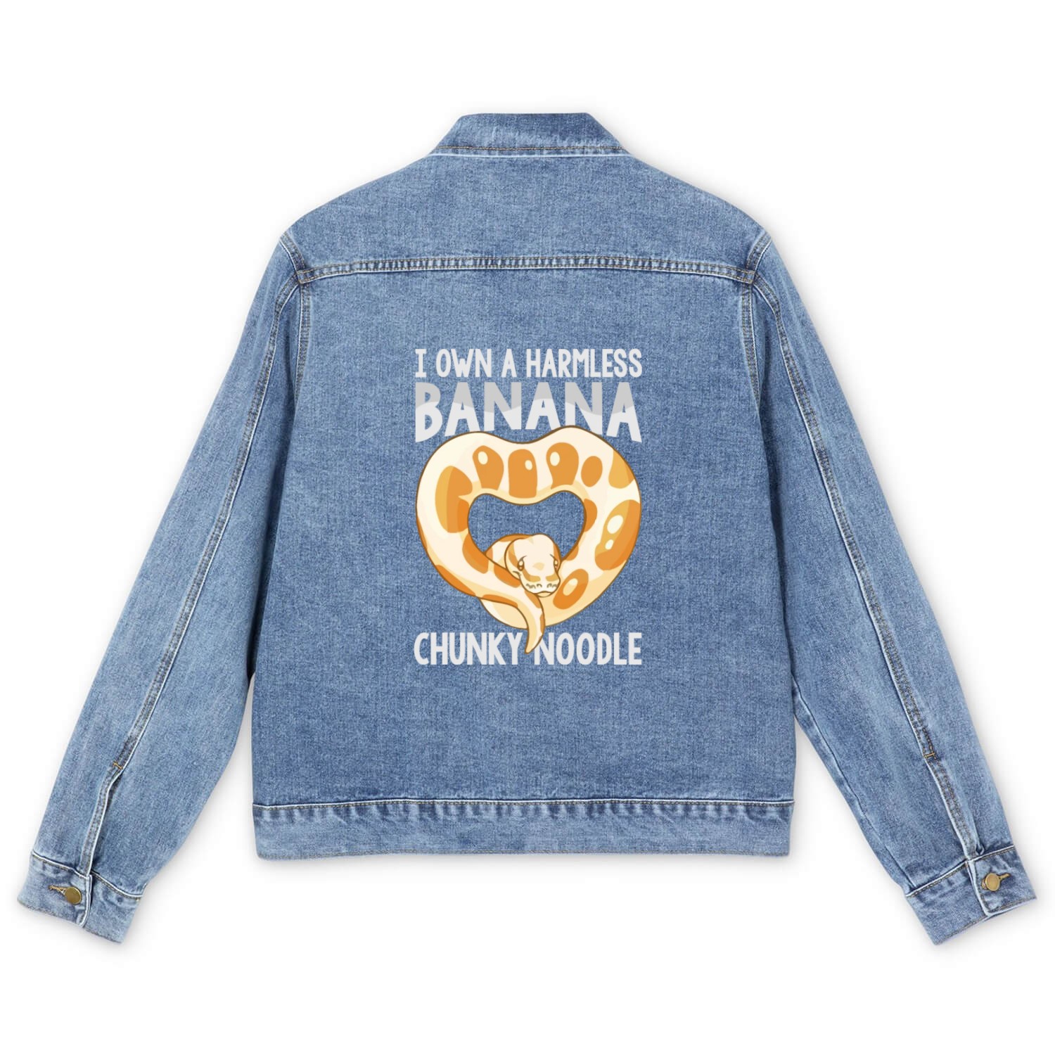 I Own A Harmless Banana Chunky Noodle - Ball Pytho Men's Denim Jackets