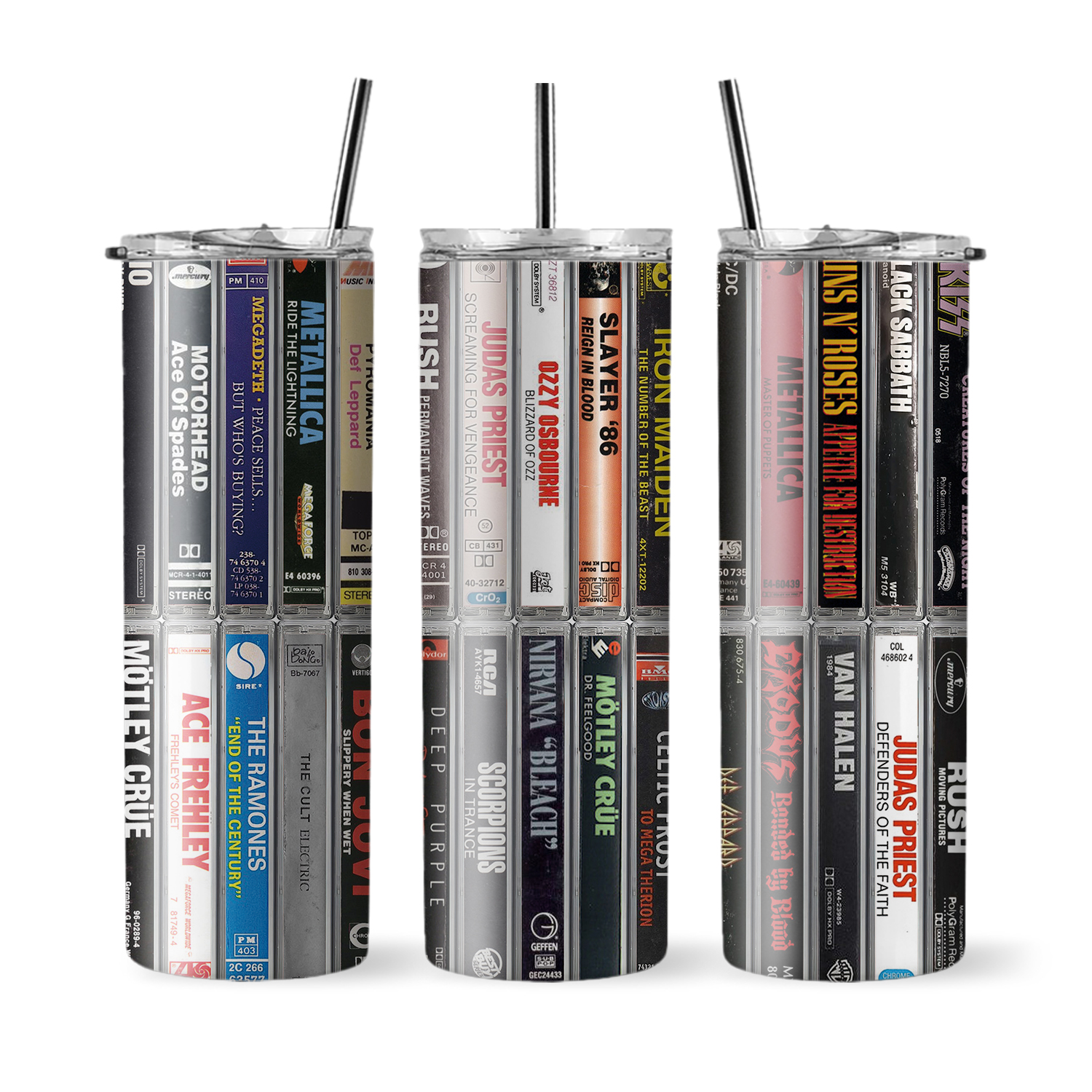 80s 90s Rock, Cassette Tape Tumbler, Classic Rock Bands, Vintage Classic Rock, Vinatge Rock Band, Dad Gift, 20oz. Stainless Steel Tumbler,