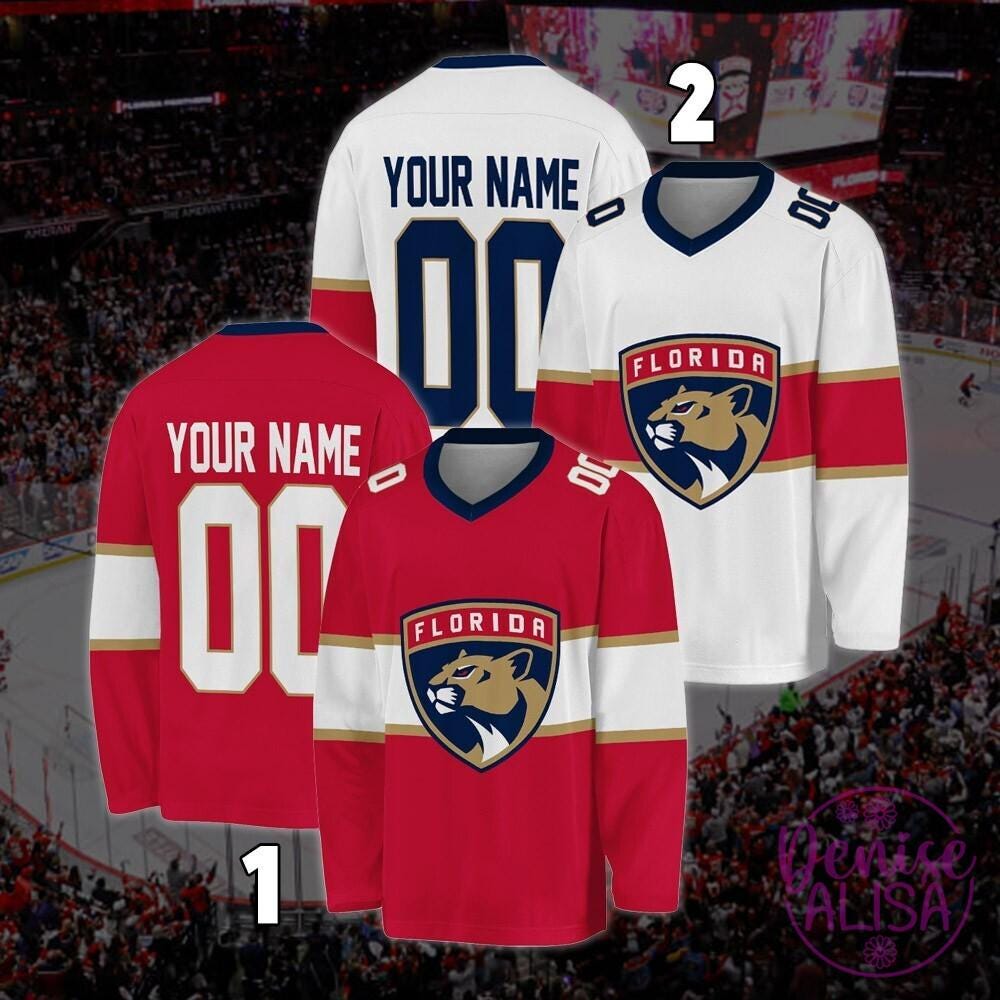 Personalized Florida Panthers Hockey Jersey, Jersey For Men With Your Team Name, Fan Hockey Jersey