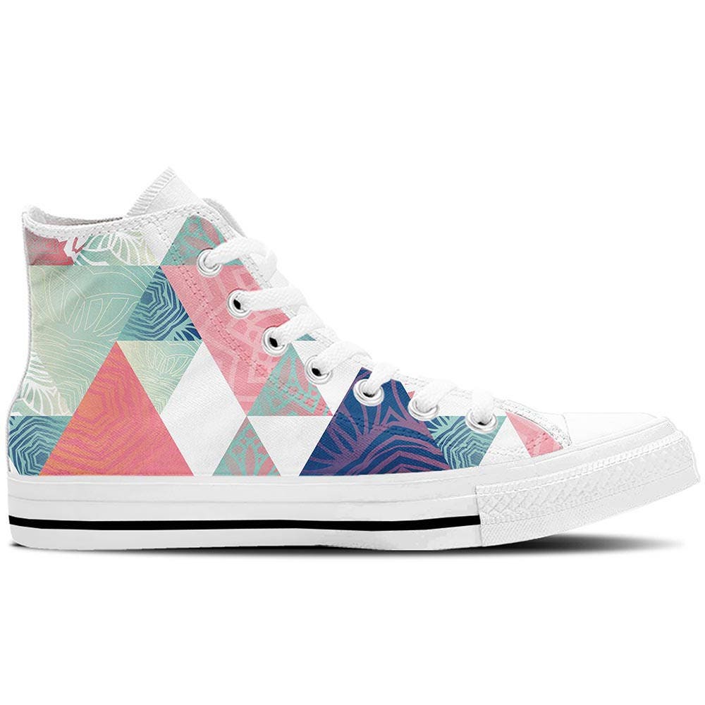 Triangle Art High Top Sneakers