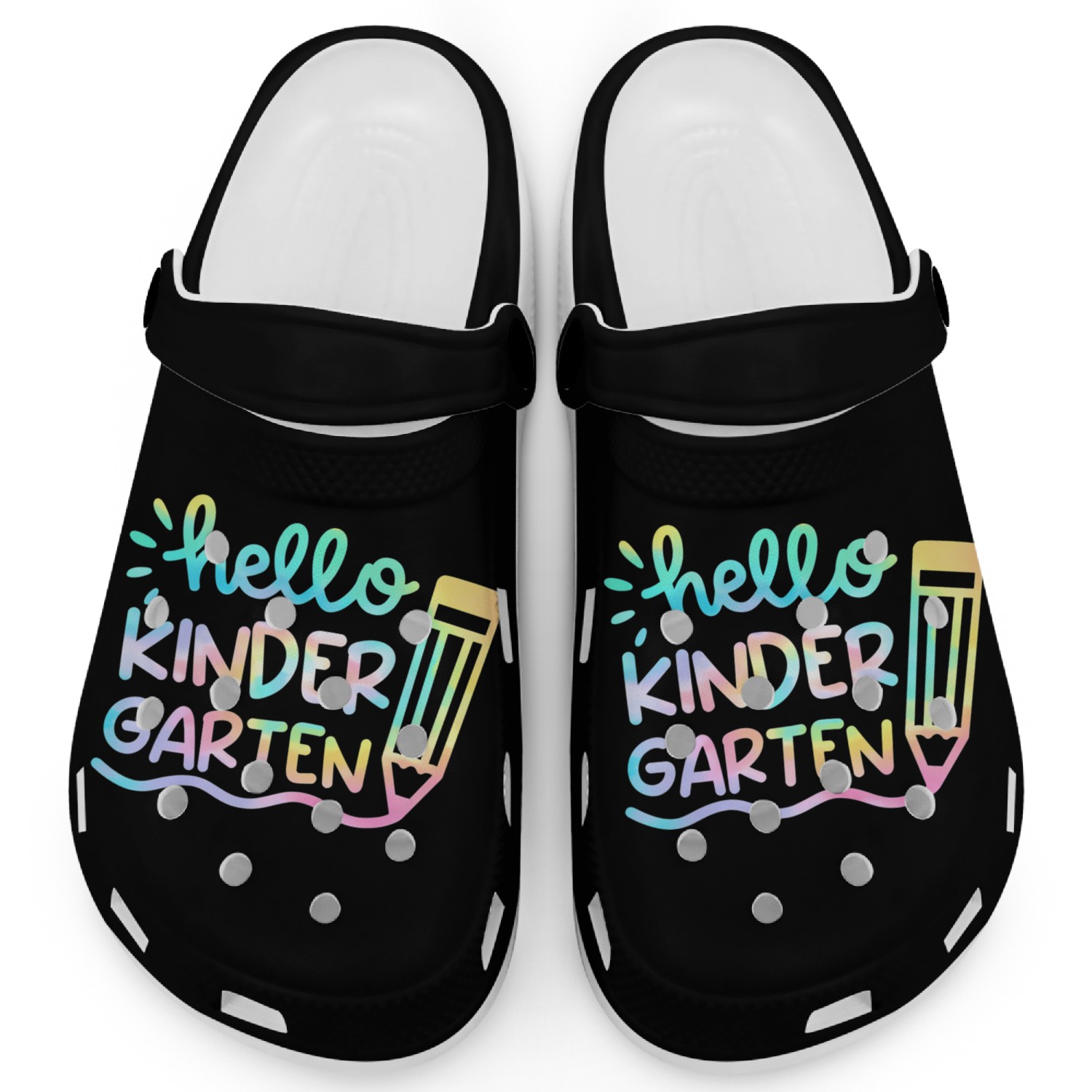 Hello Kindergarten Tie Dye Teachers Back to Clogs