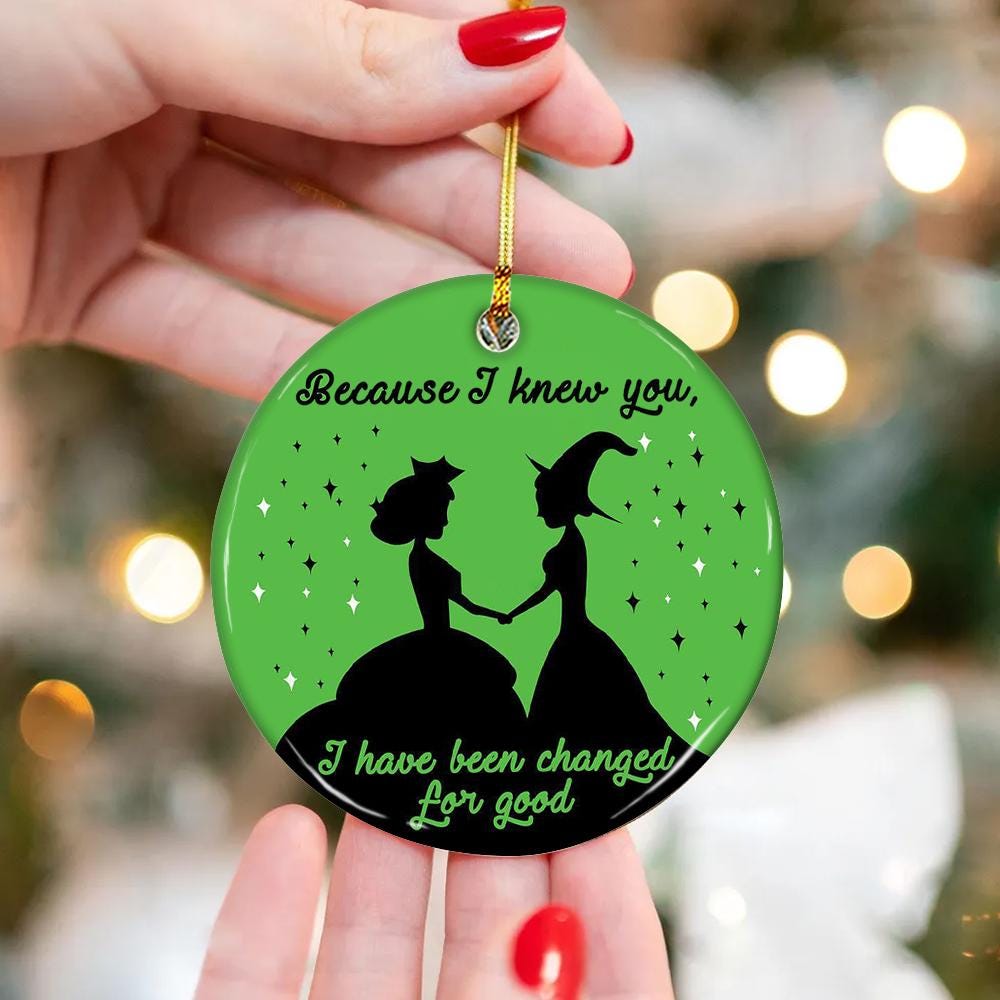 Wicked Ceramic Ornament for Broadway Musical Fans, Christmas Gift, Friends Gift
