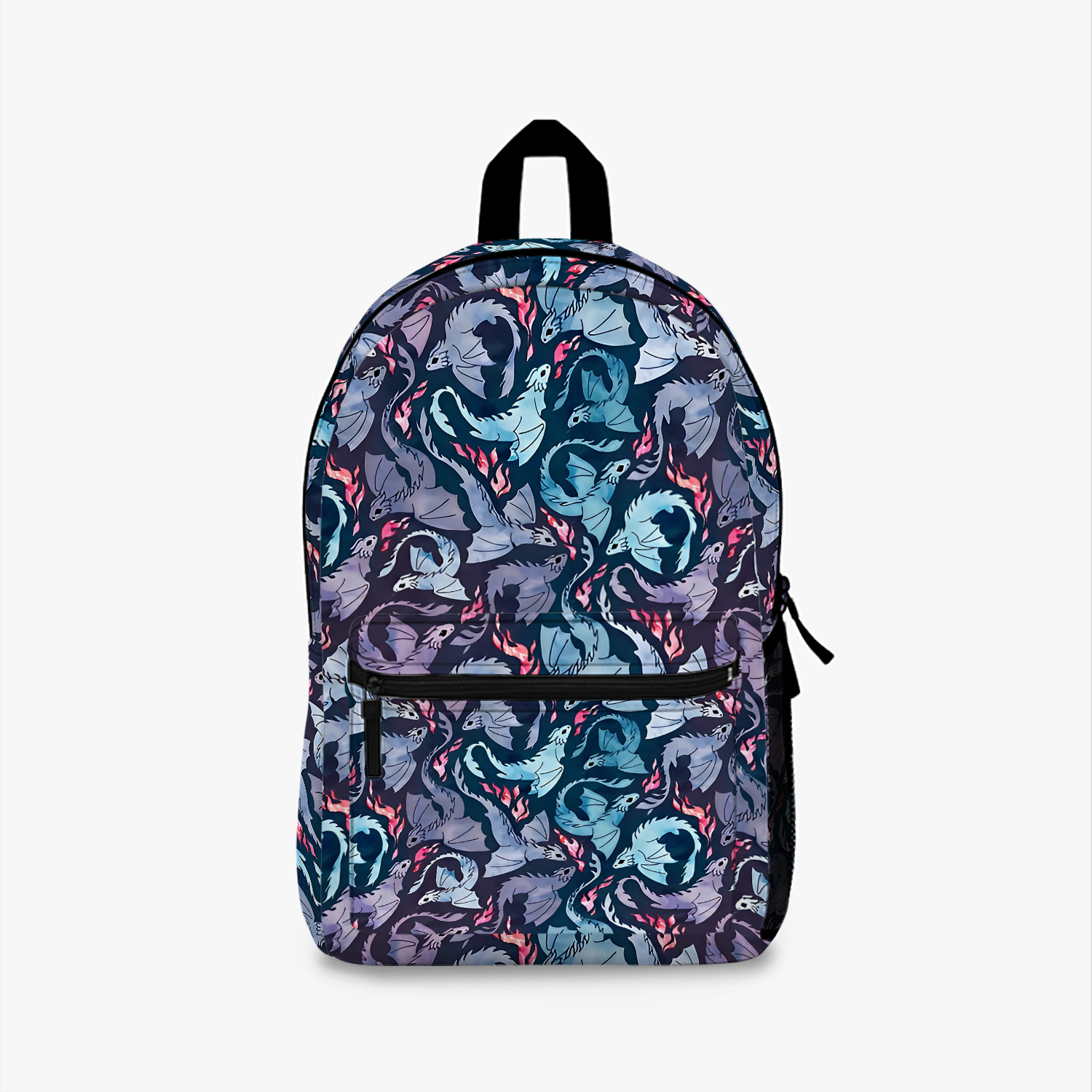 Dragon fire dark turquoise and purple Backpack
