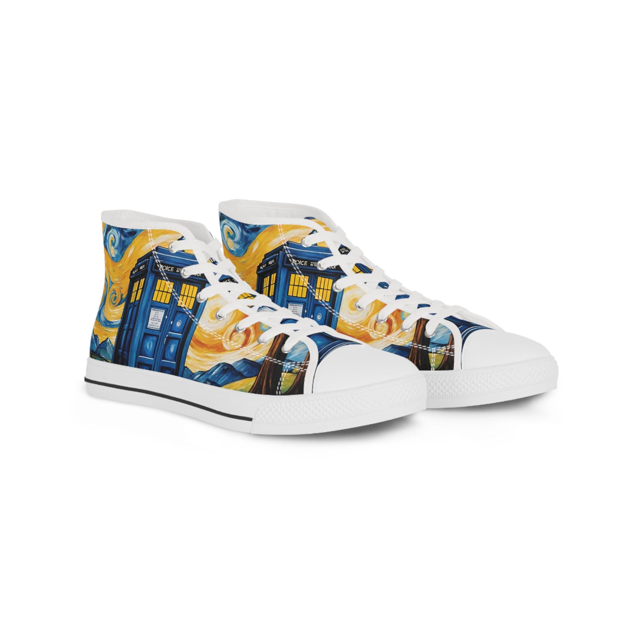 Tardis Police Box Time Lord Shoes Mens High Top Sneakers
