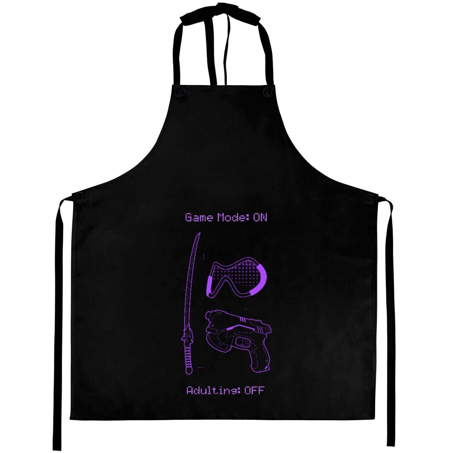 Game Mode: ON, Adulting: OFF Gaming Tech Aprons