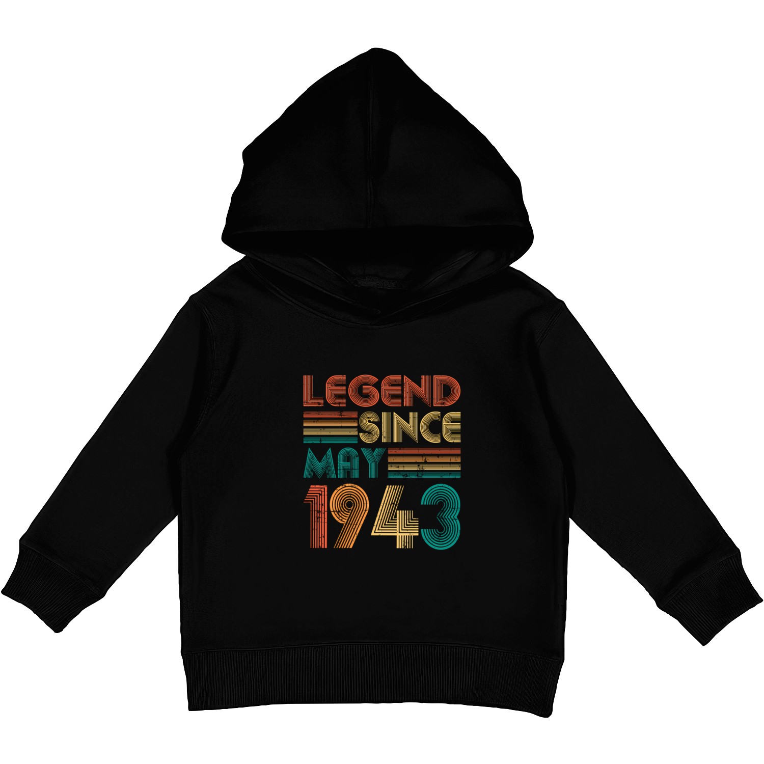 Legend Since May 1943 80Th 80 Kids Pullover Hoodies