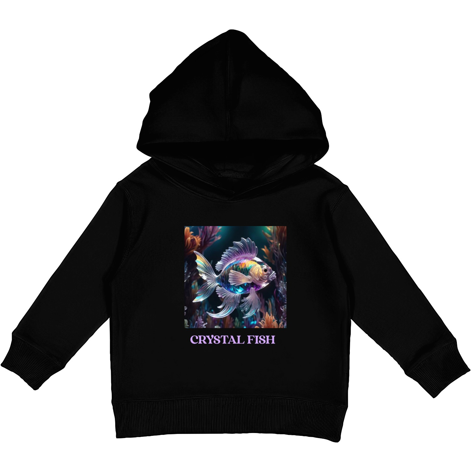 Colorful Crystal Glass Fantasy Fish Kids Pullover Hoodies