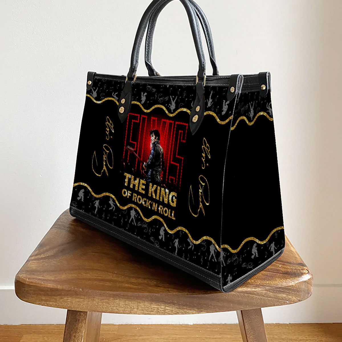 Elvis Presley Handbag, Women Leather Handbag, Music Lover Bag