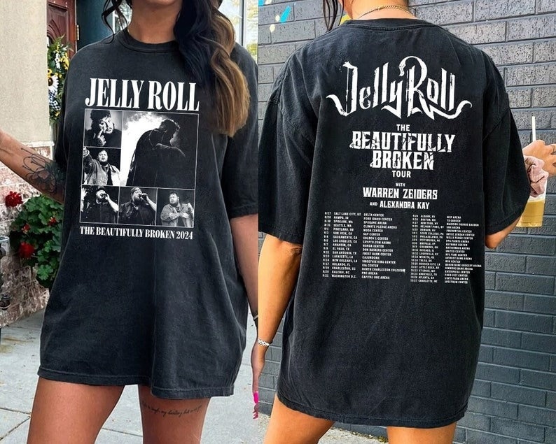 Jelly Roll 2024 Tour Shirt, Jelly Roll American Rock Singer Shirt, The Beautifully Broken Tour 2024 Shirt