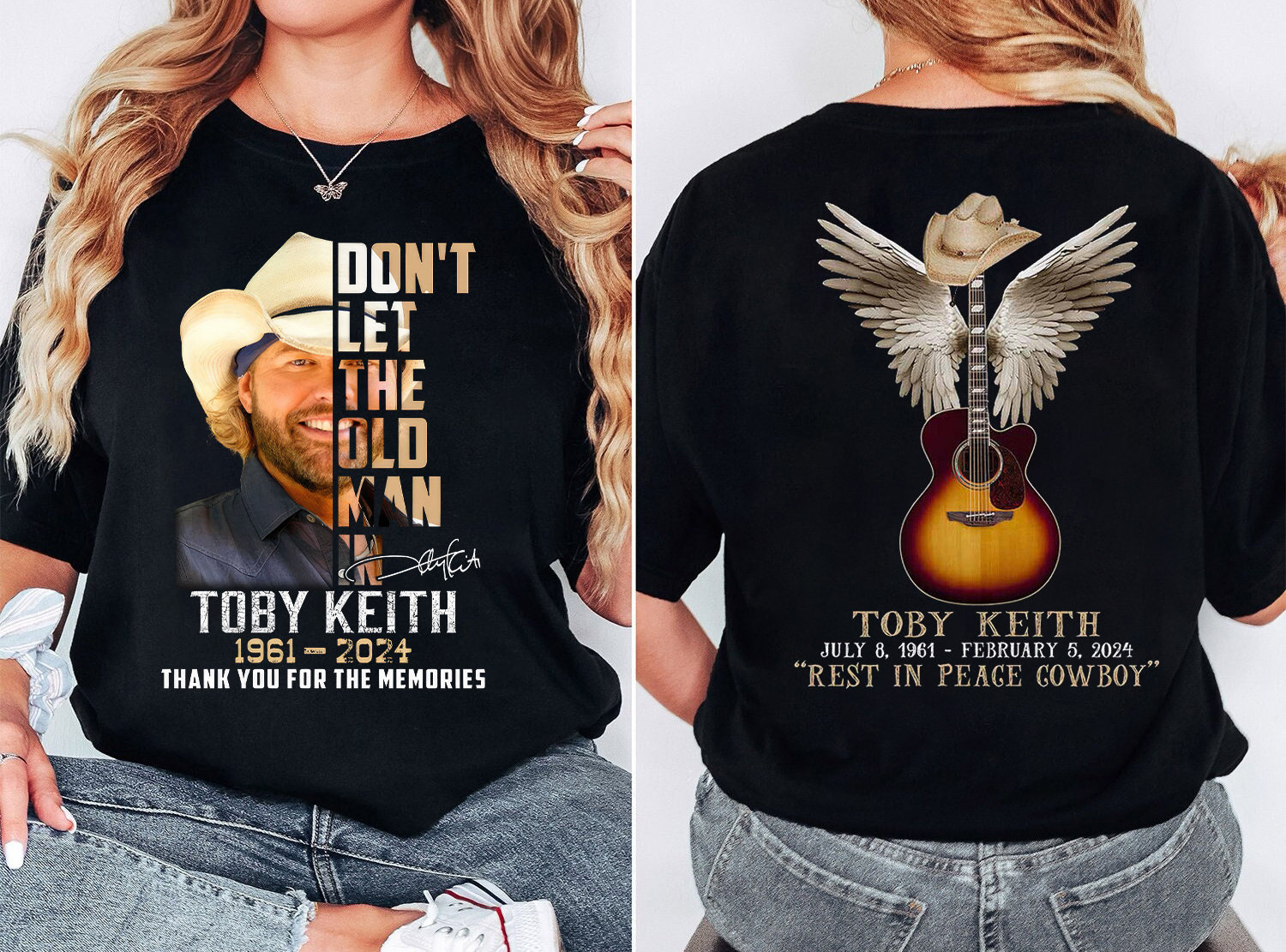 Toby Keith 2 Sided Shirt, Toby Keith Memorial T-Shirt, Toby Keith Country Music Legend Tribute Shirt, Unisex Comfort Colors Tee