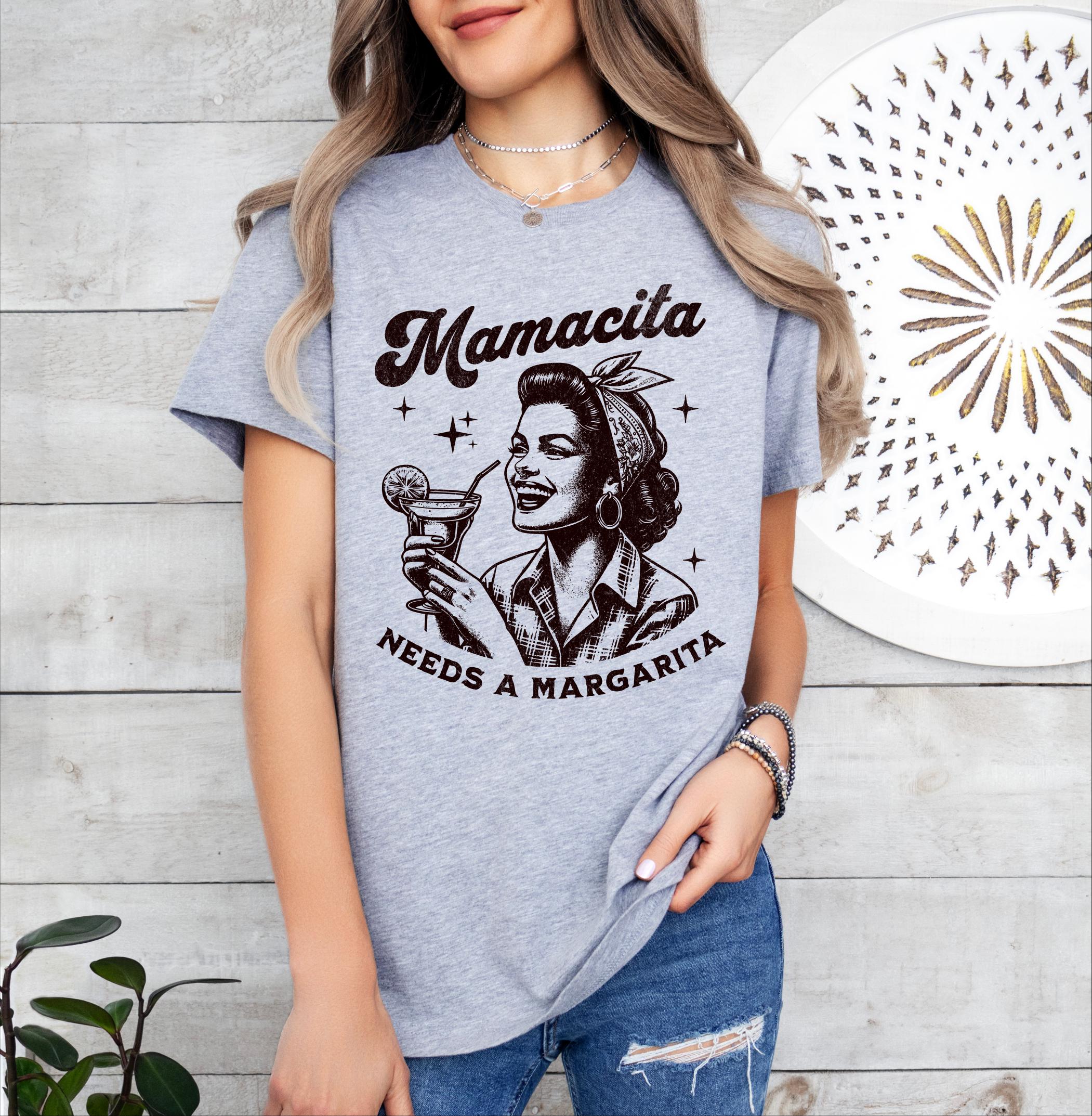 Mamacita Needs a Margarita Funny Tequila Shirt, Tequila Shirt, Tequila Lover Shirt, Tequila Gift, Drinking Shirts, Margarita Shirt