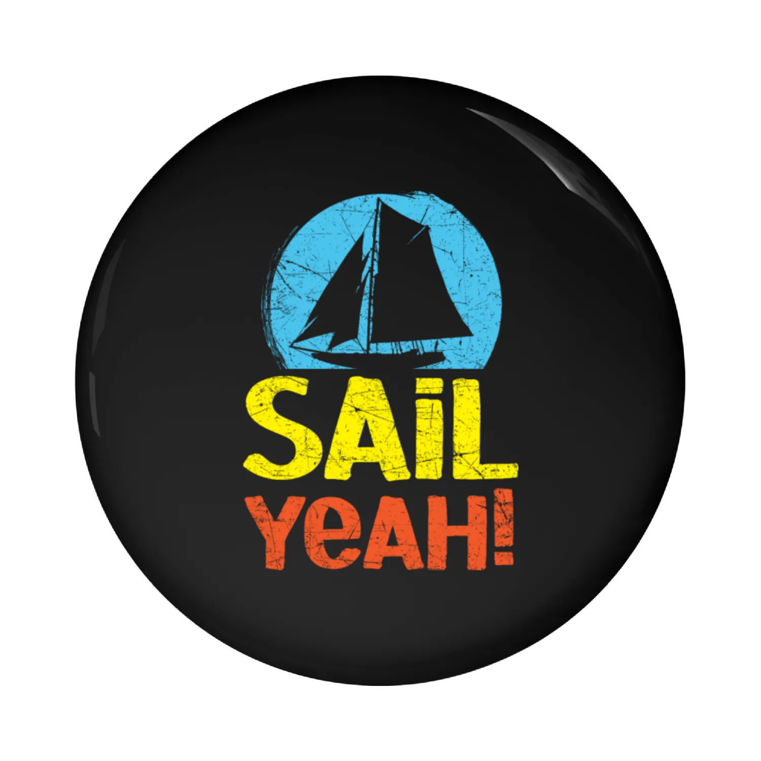 Sail Yeah Ship Captain Seafarer Nautical Sailor Pin Buttons