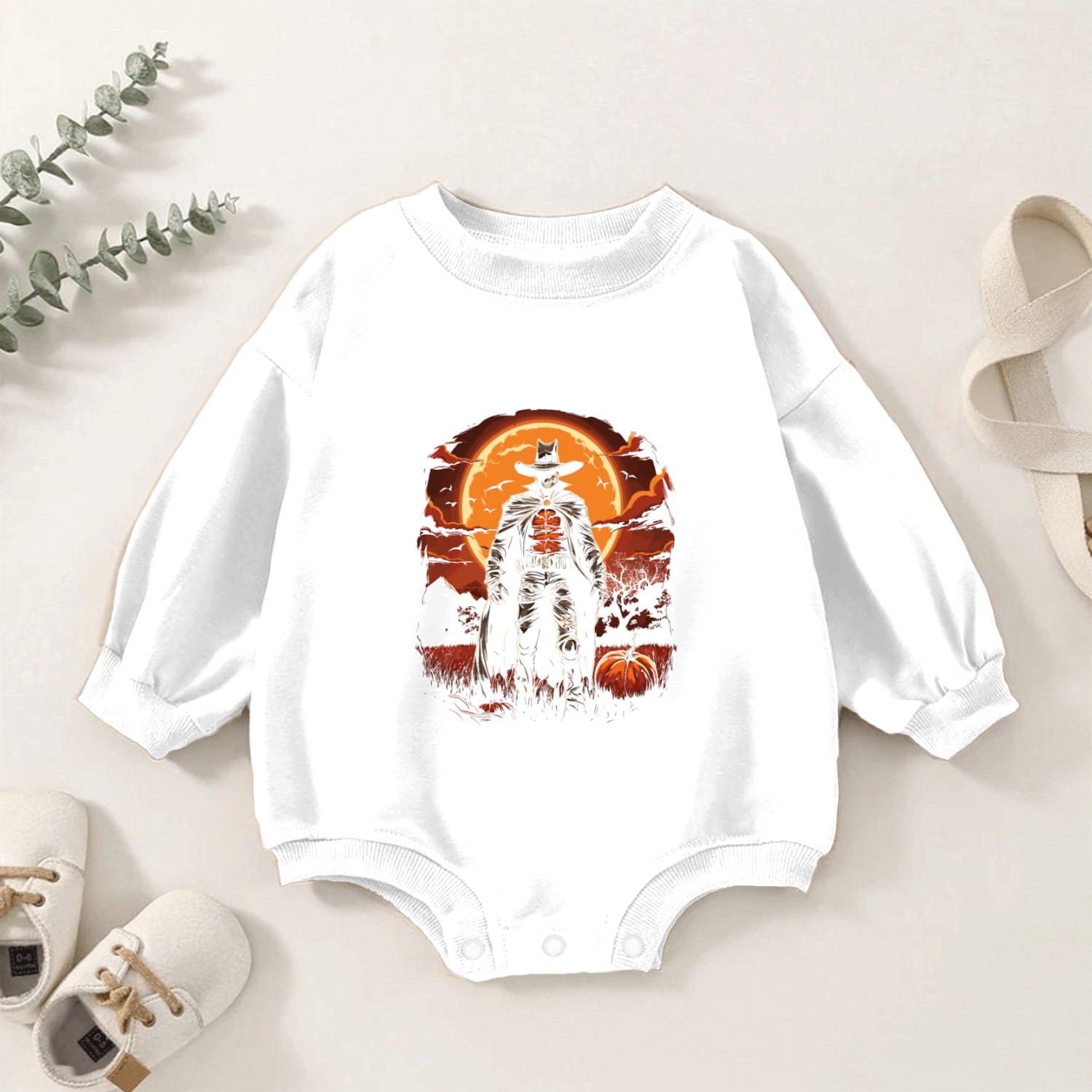 Spooky Cowboy Halloween Scary Sheriff Costume Baby Romper Sweatshirts