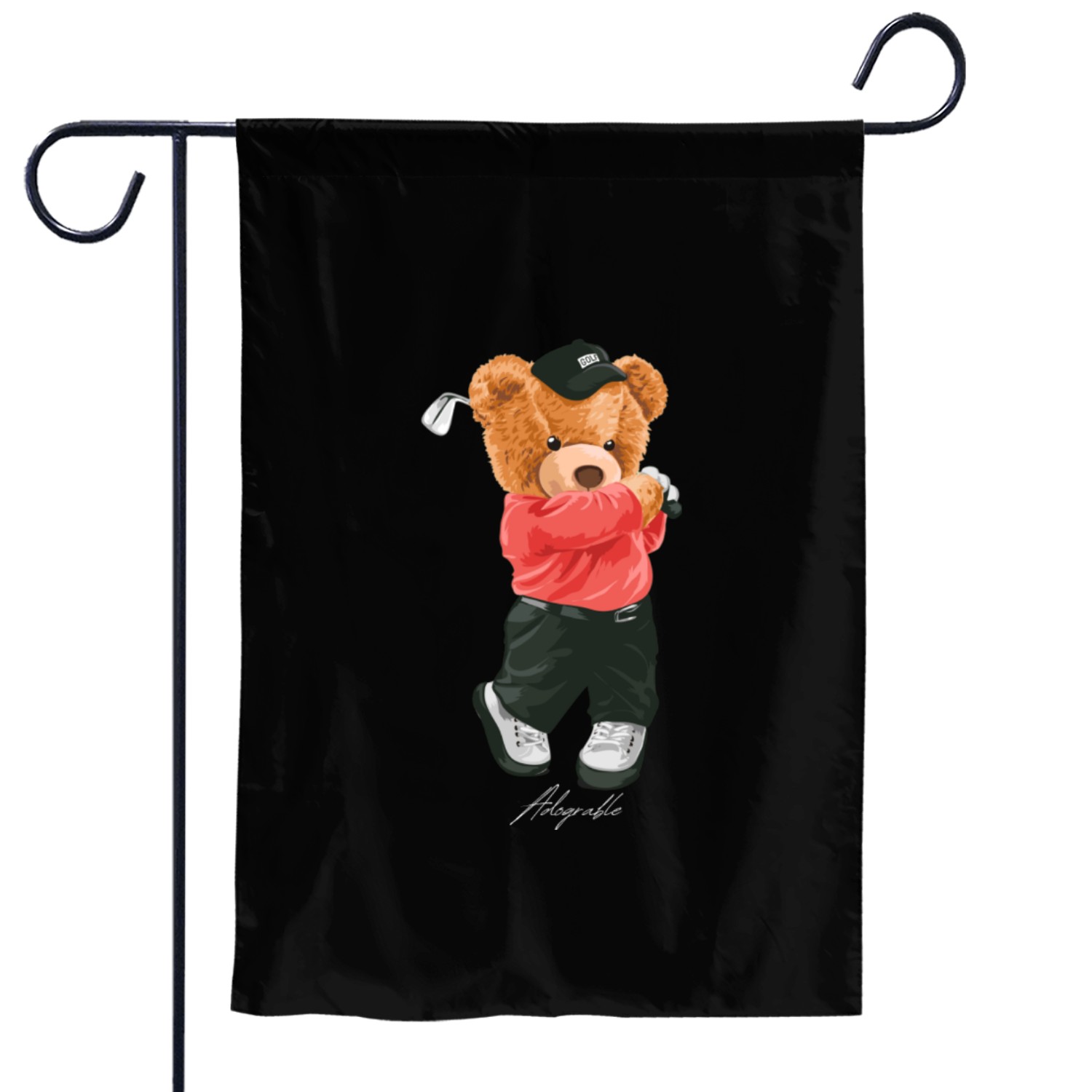 Cute Bear Glofing - Adograble Golf Garden Flags