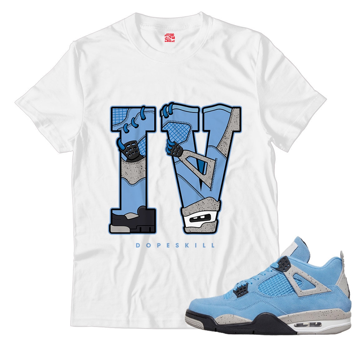 IV Jordan 4 Unisex Shirt Match Jordan 4 University Blue
