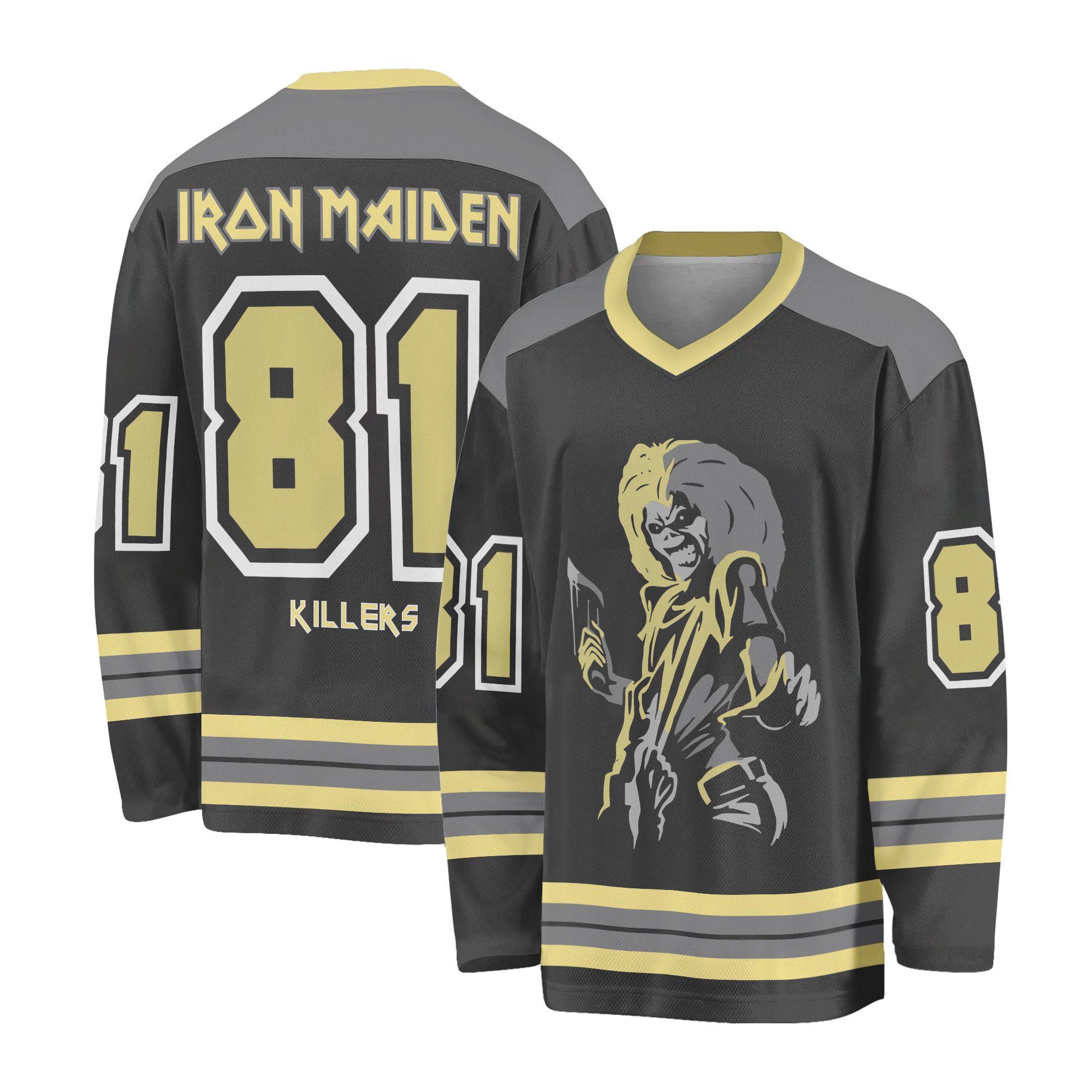 Iron Maiden Unisex V-neck 3D Printed Hockey Jersey