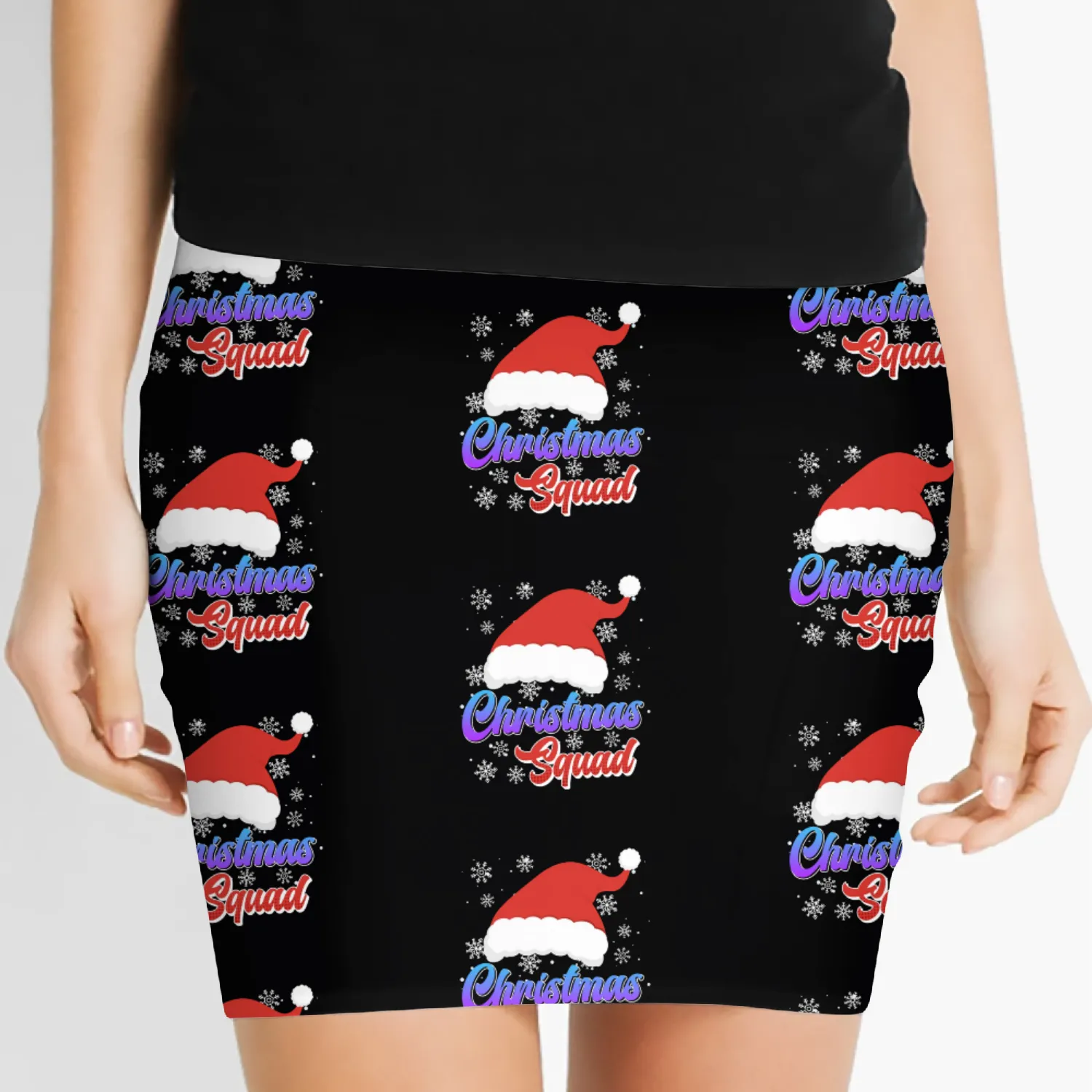 Christmas Squad Santa Claus Video Games Women's Mini Skirts