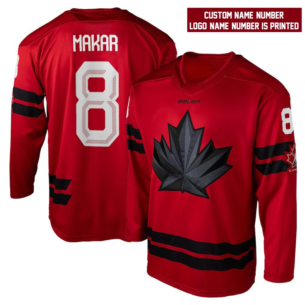 Custom Makar Hockey Canada Hockey Team 2026 Olympics Hockey Shirt