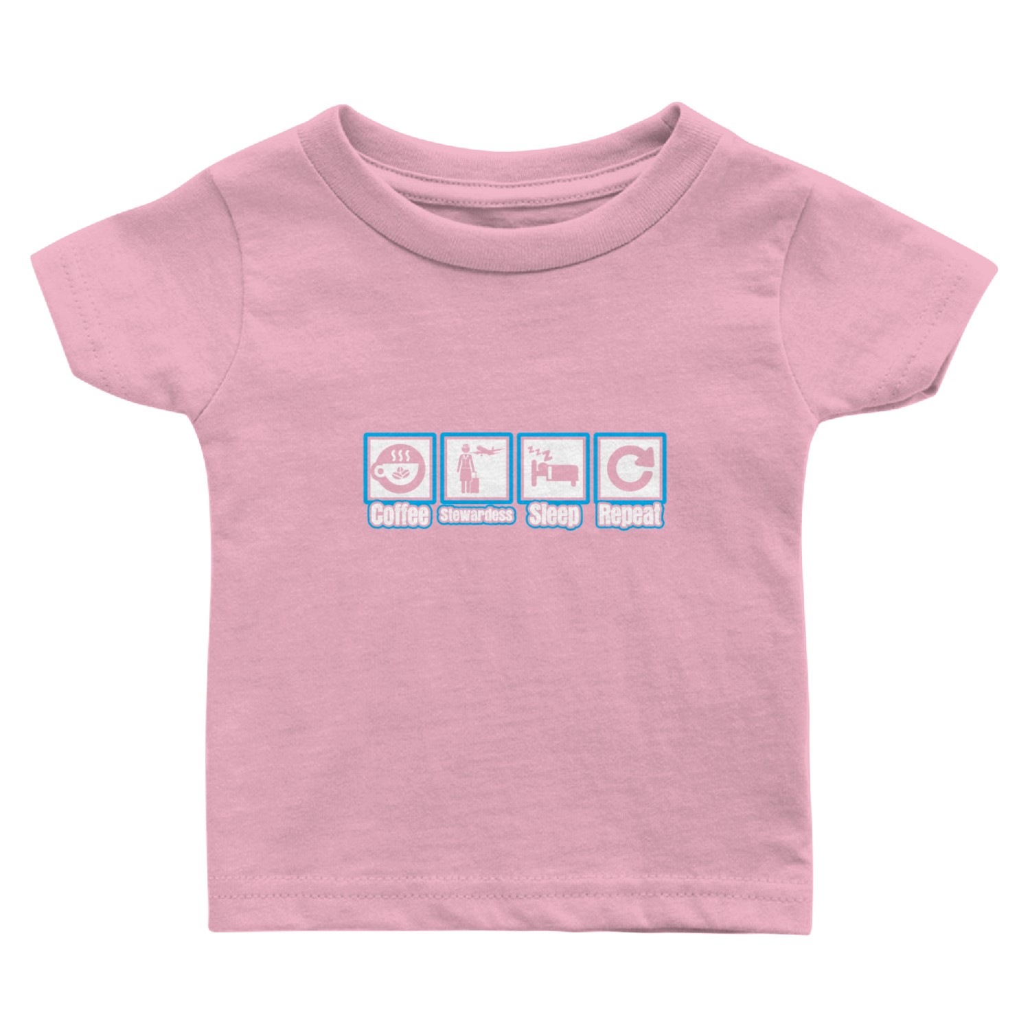 Coffee Stewardess Sleep Repeat Baby T Shirts
