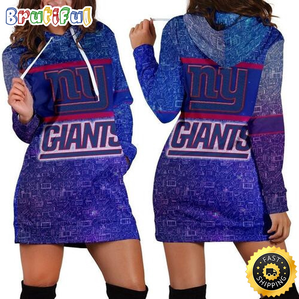football New York Giants Hoodie Dress All Over Print For Women Hoodie