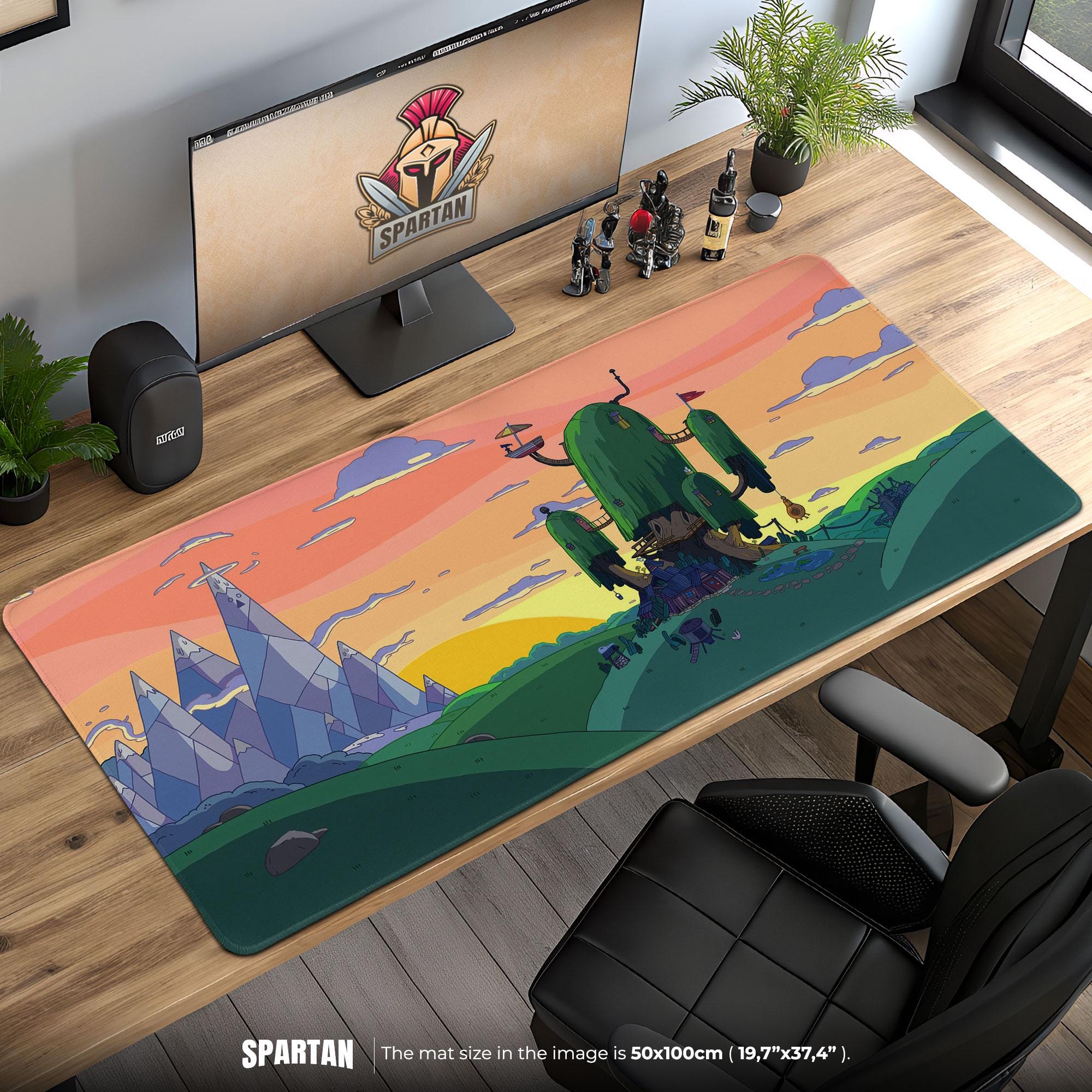 Adventure Time Tree Fort Mouse Pad - Finn & Jake Sunset Desk Mat