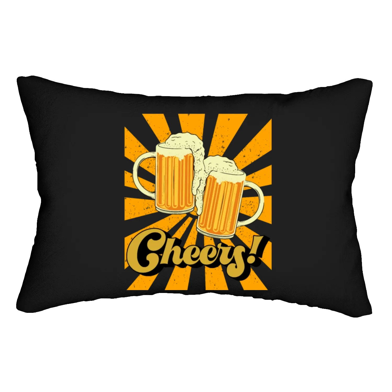 Cheerful Beer Mug Celebration Design Lumbar Pillows
