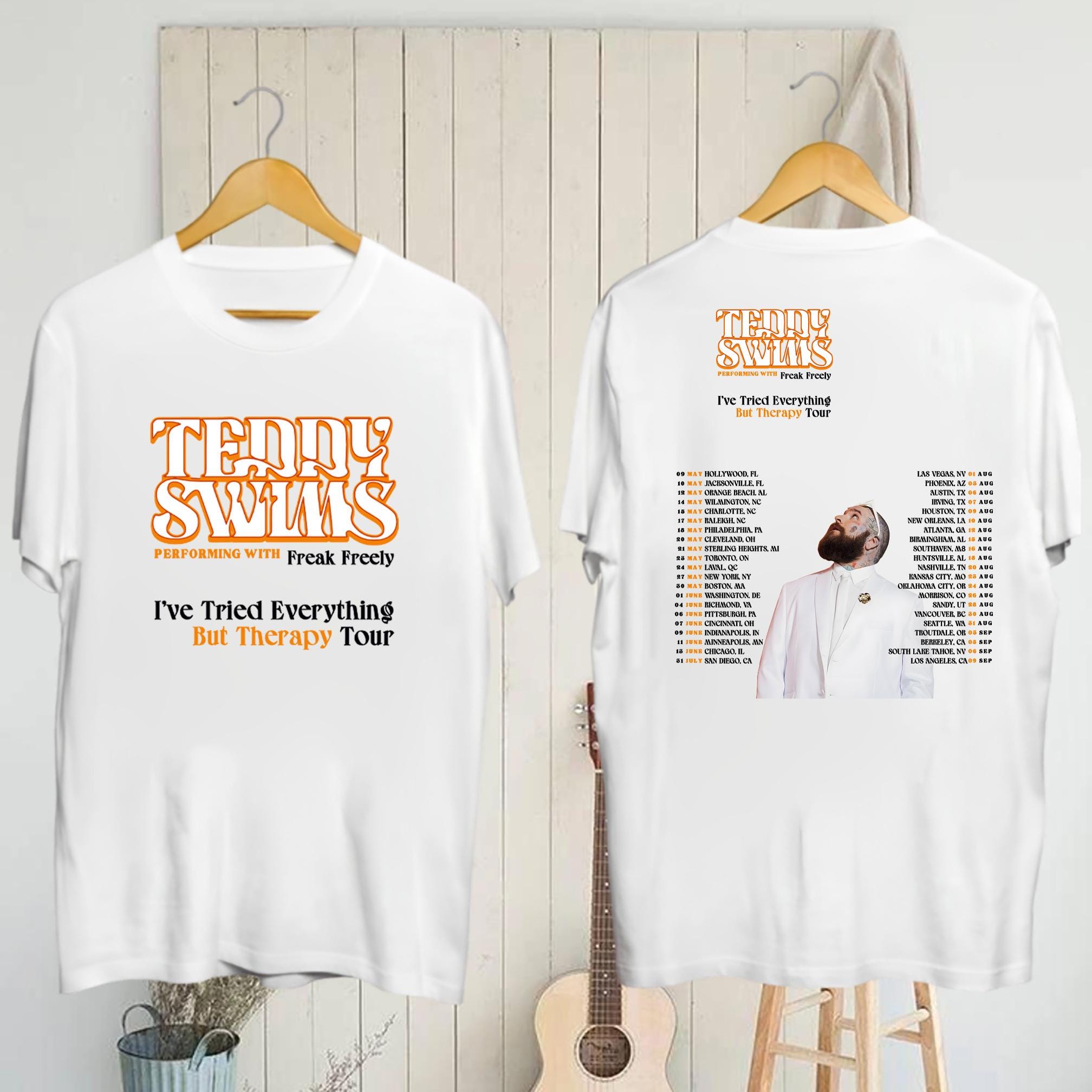 Teddy Swims I've Tried Everything But Therapy Tour 2025 Shirt, Teddy Swims 2025 Concert, Teddy Swims Fan Gift, Teddy Swims Merch Shirt