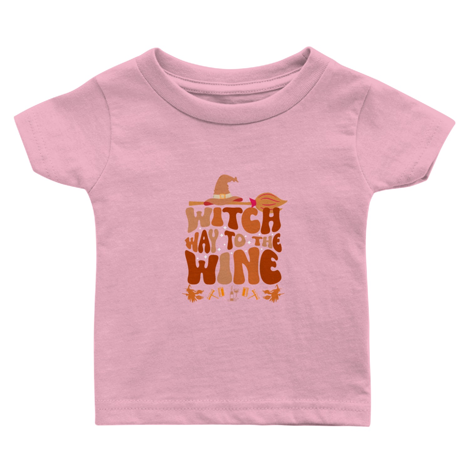 Halloween Witch Way To The Wine Baby T Shirts