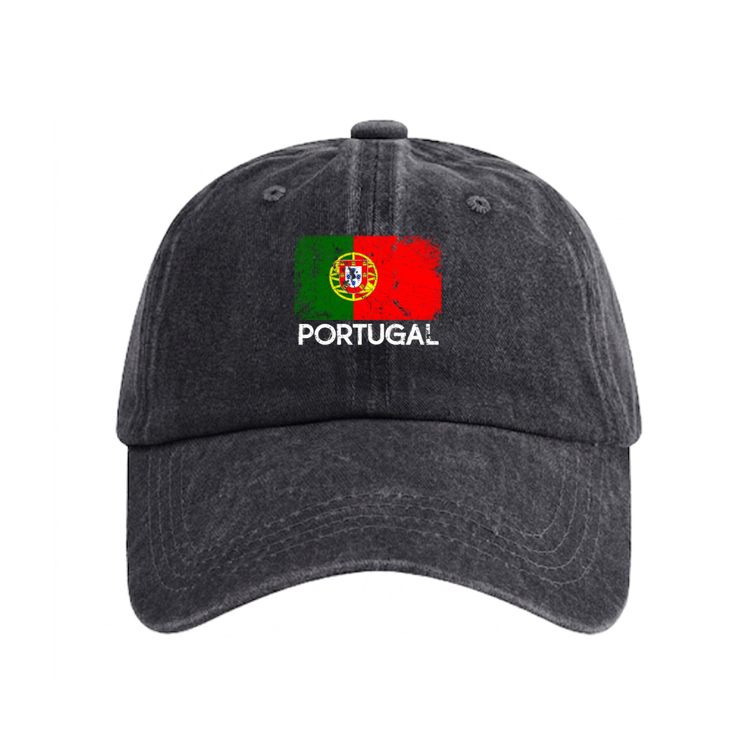 Portuguese Flag Made In Portugal Washed Denim Baseball Caps