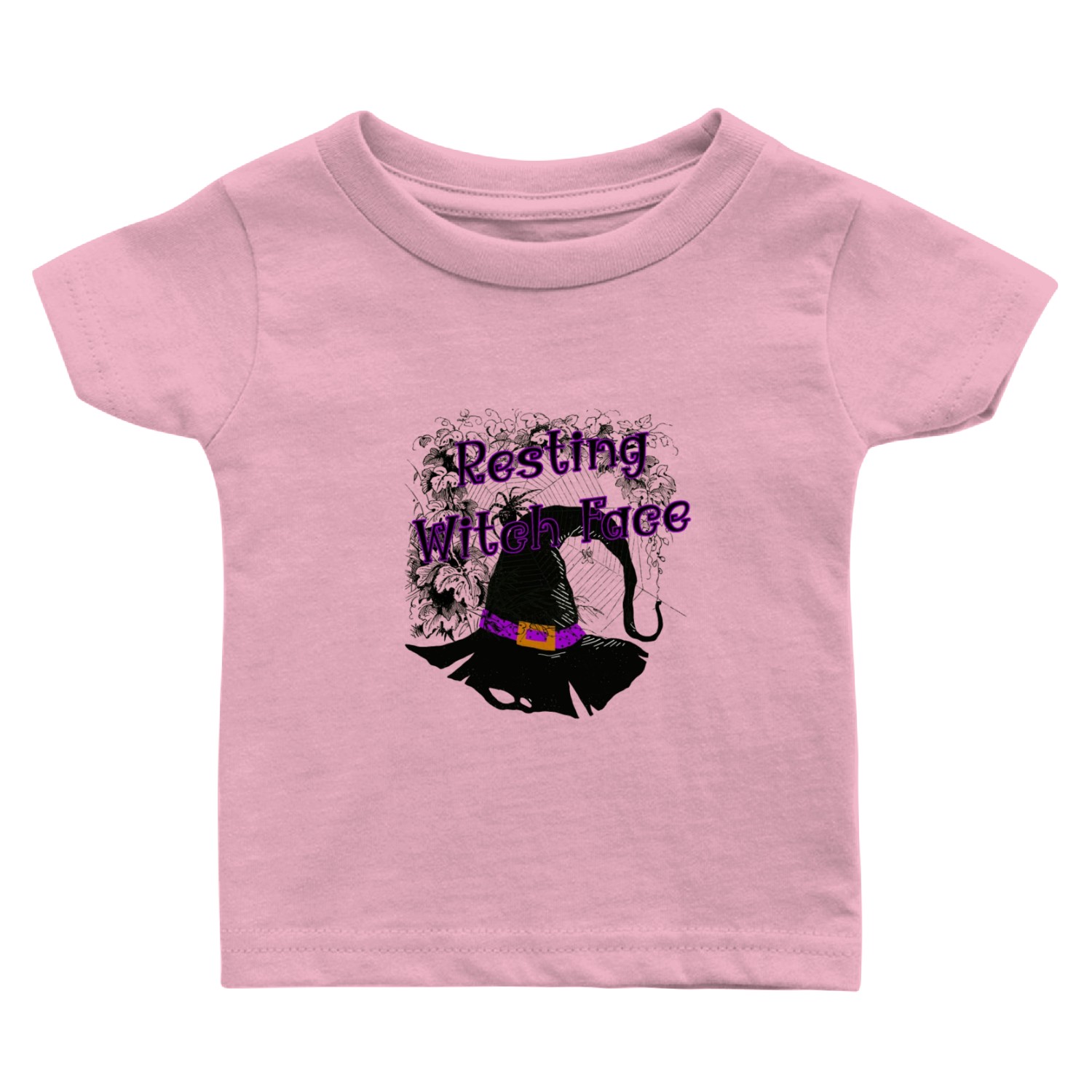 Resting Witch Face - Halloween Spider Web Baby T Shirts