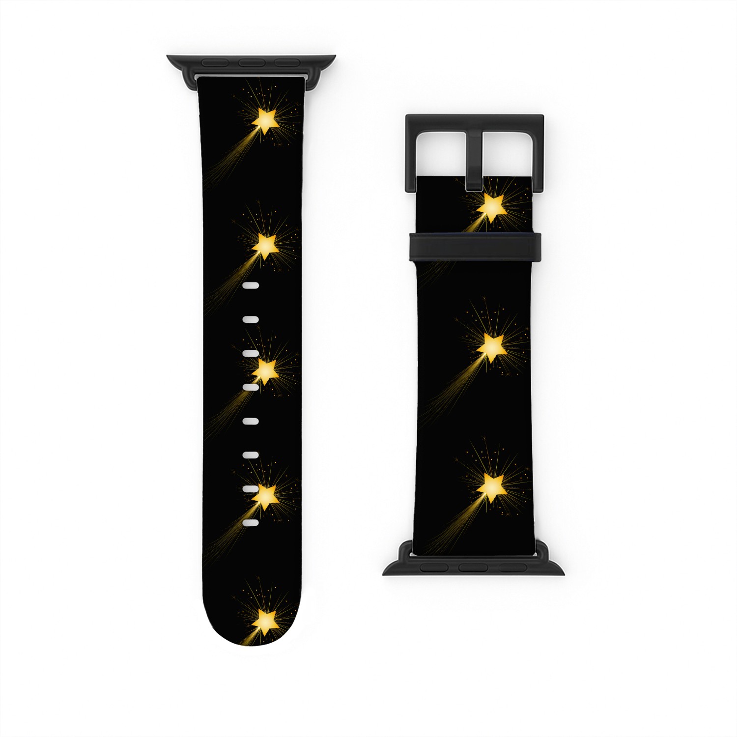 little golden falling star in the night sky Watch Bands For Apple Watch