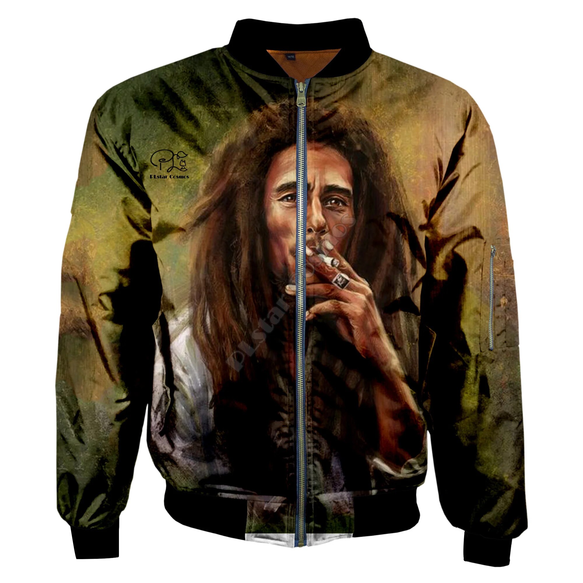 Reggae Bob Marley Hip Hop Bomber Jackets, Bob Marley Bomber Jackets