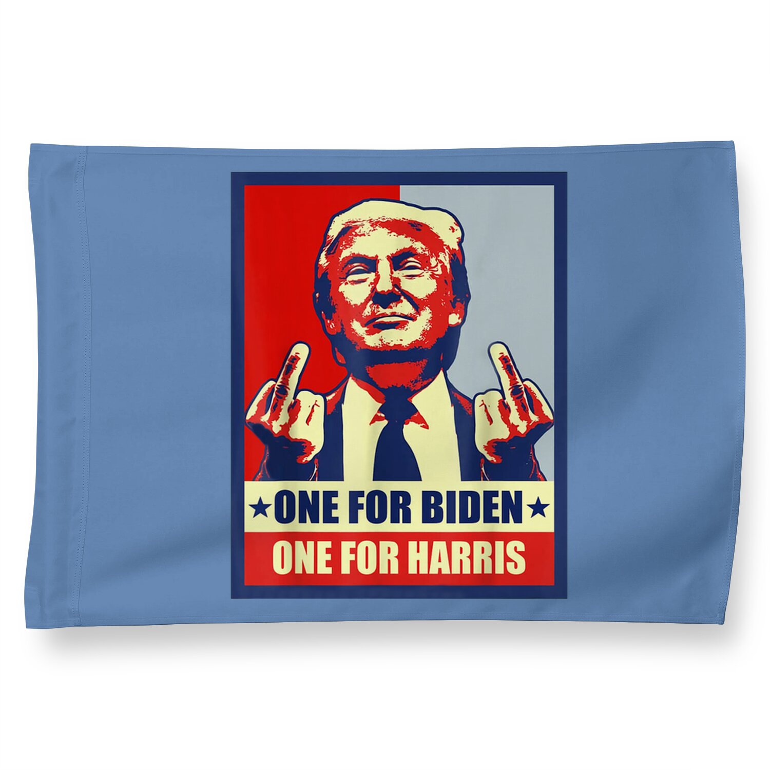 Trump Middle Finger Biden Harris Republican American Flag House Flag