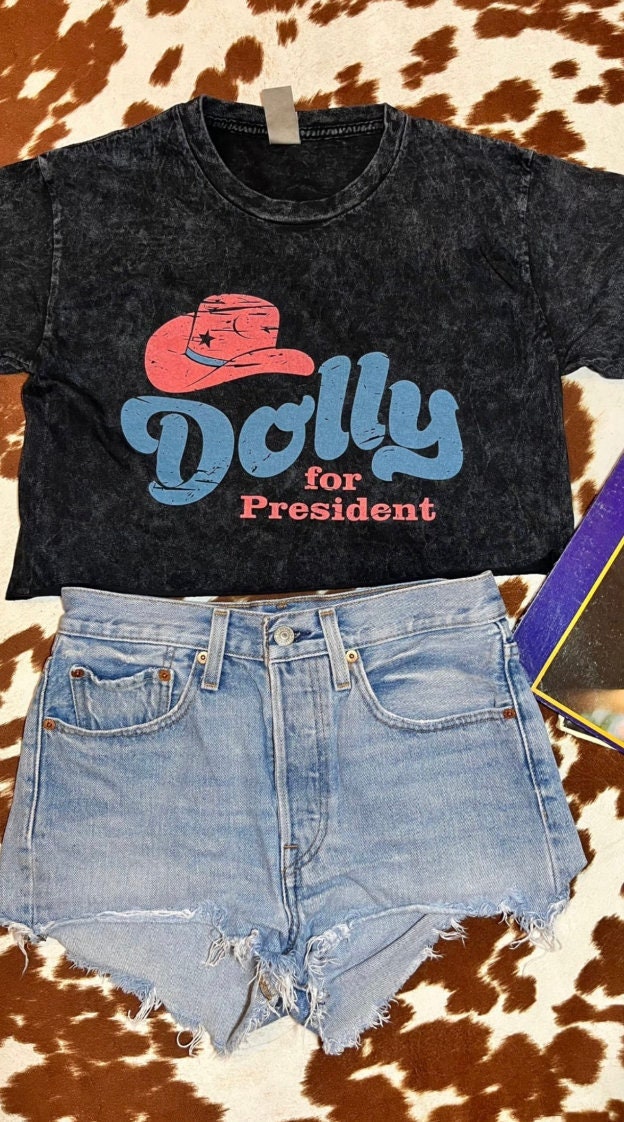 Dolly For President Crop Top